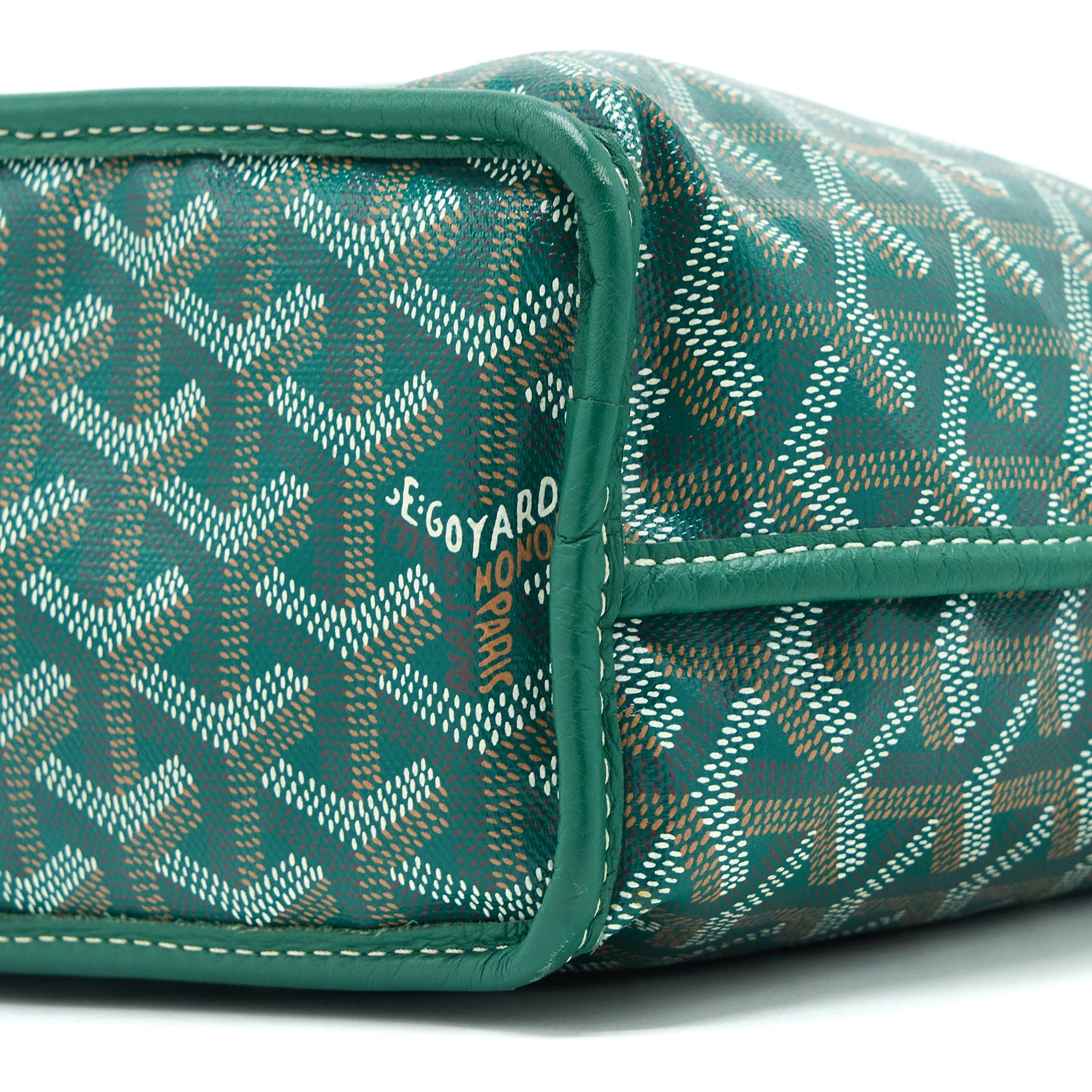 GOYARD ANJOU MINI BAG CANVAS/CALFSKIN GREEN SHW