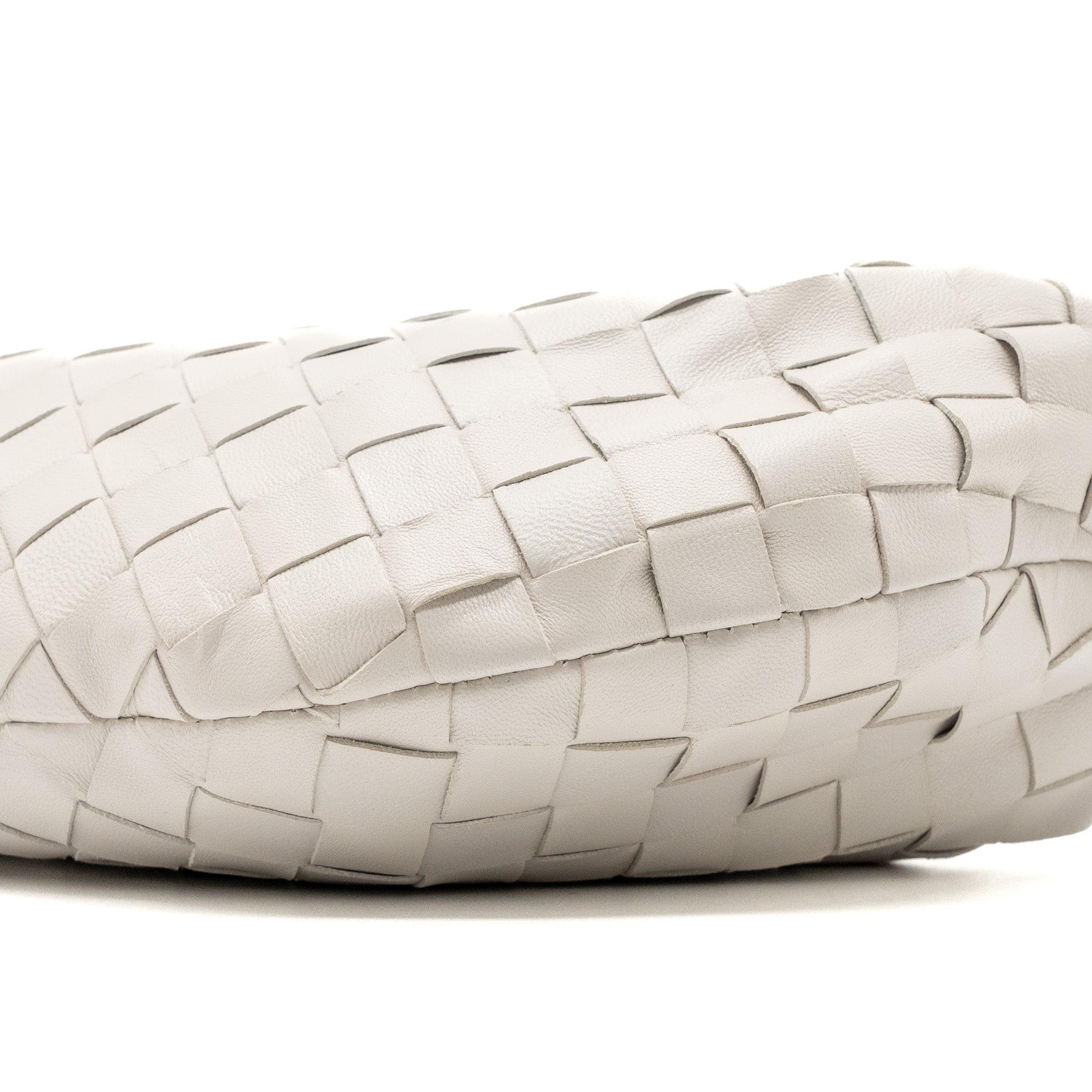 BOTTEGA VENETA MINI JODIE LAMBSKIN CHALK GHW