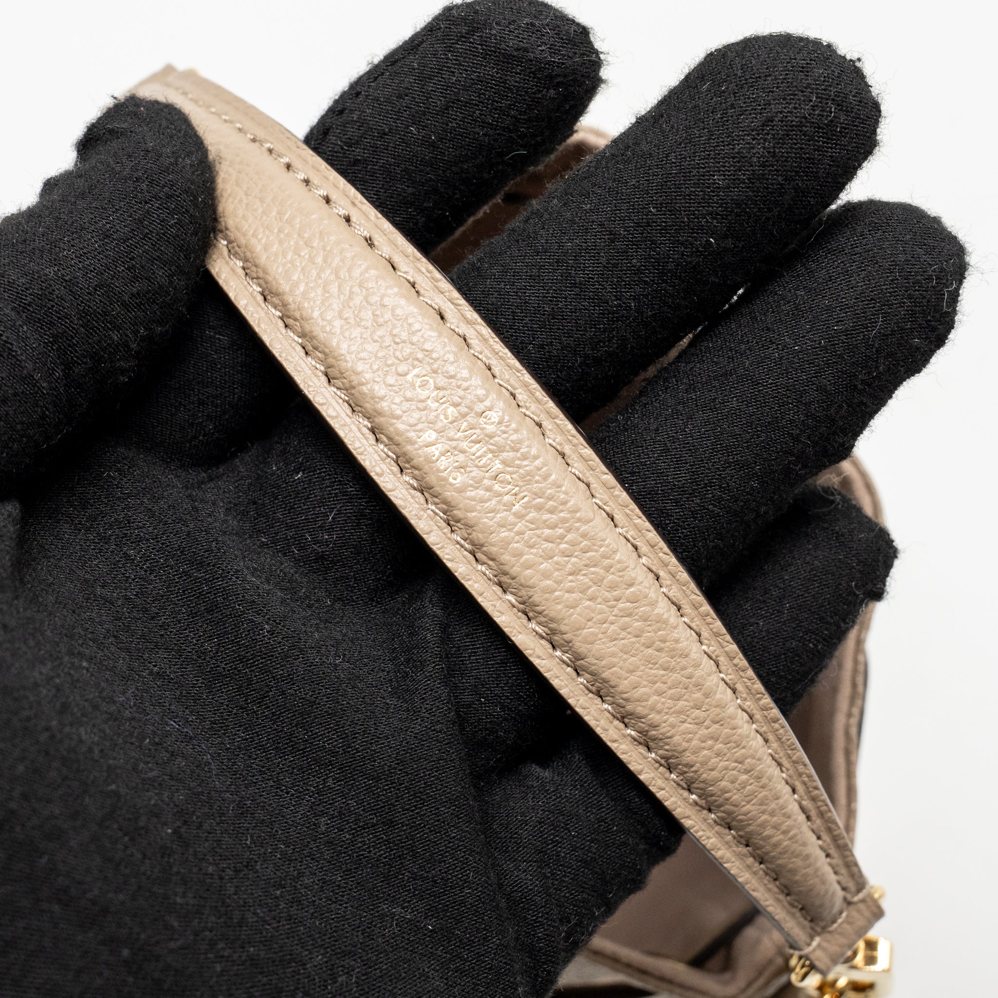 LOUIS VUITTON NANO NOE MONOGRAM EMPREINTE CALFSKIN LEATHER GREY GHW