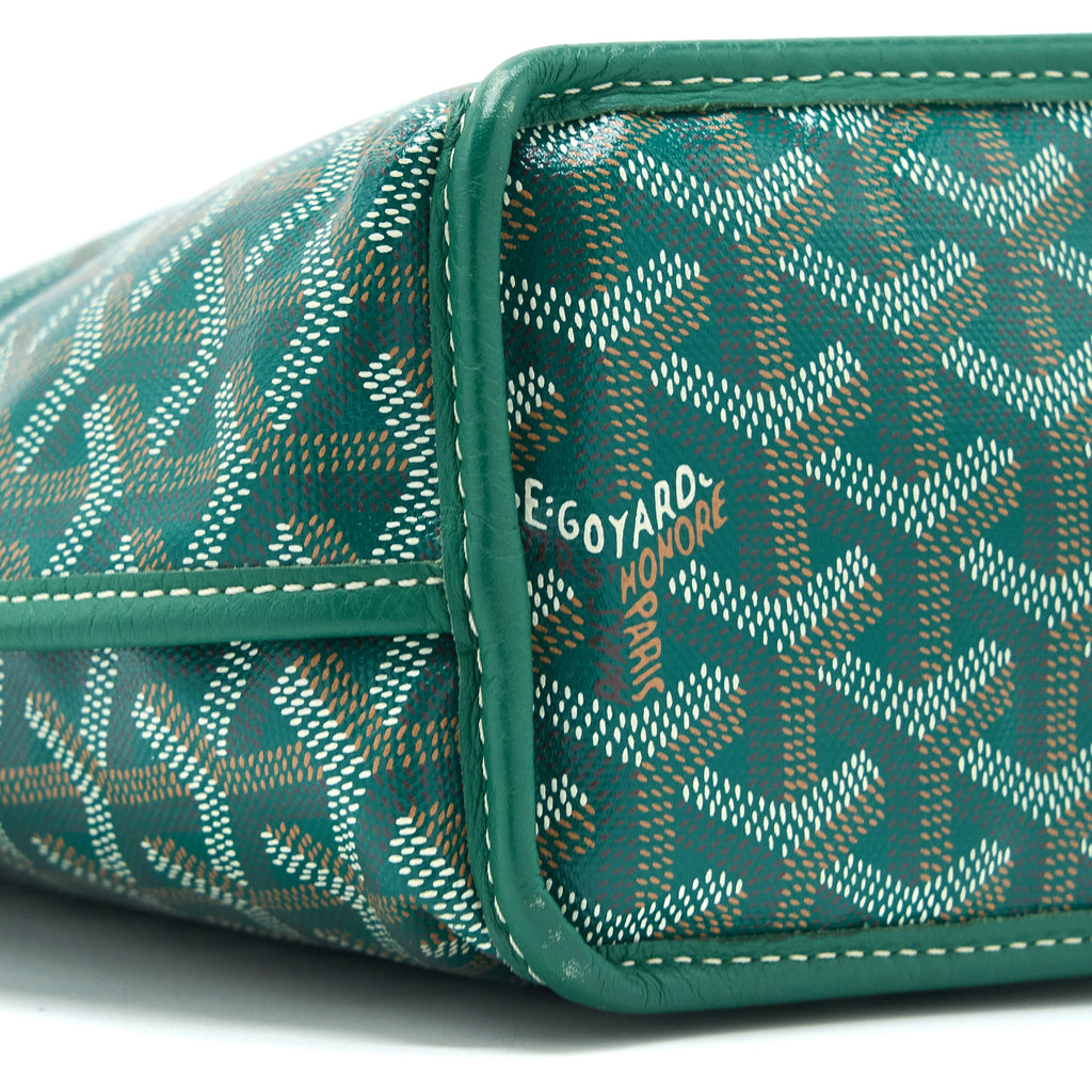 GOYARD ANJOU MINI BAG CANVAS/CALFSKIN GREEN SHW