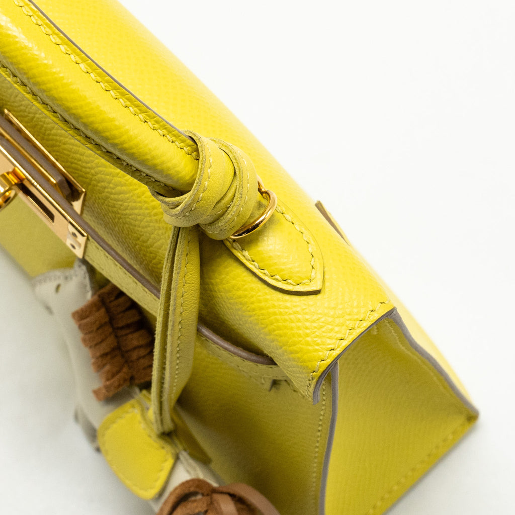 HERMES MINI KELLY II EPSOM 9R LIME GHW