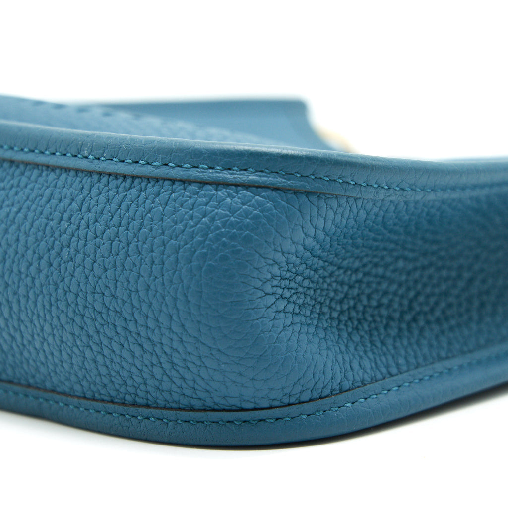 HERMES MINI EVELYNE W0 VERT BOSPHORE GHW