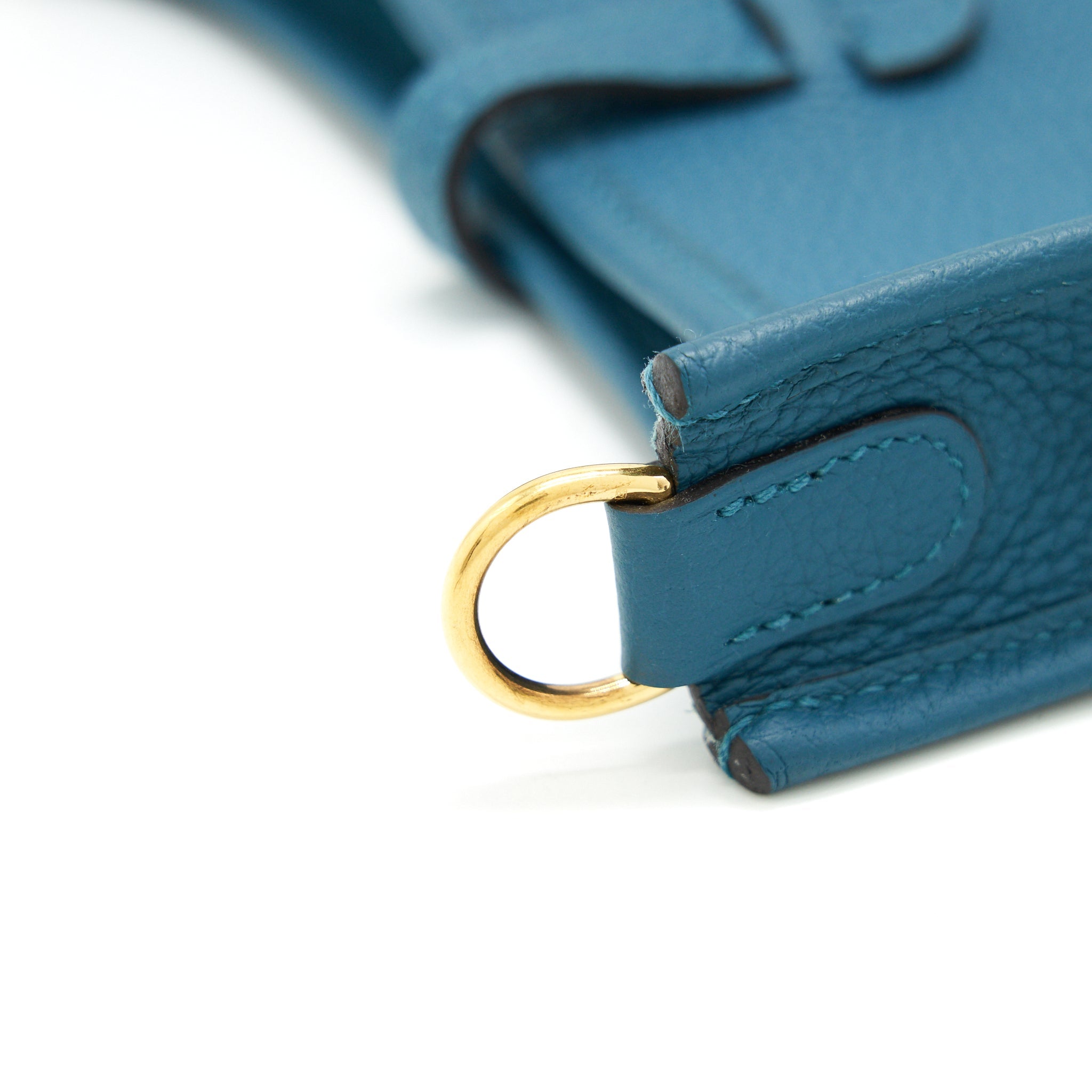 HERMES MINI EVELYNE W0 VERT BOSPHORE GHW
