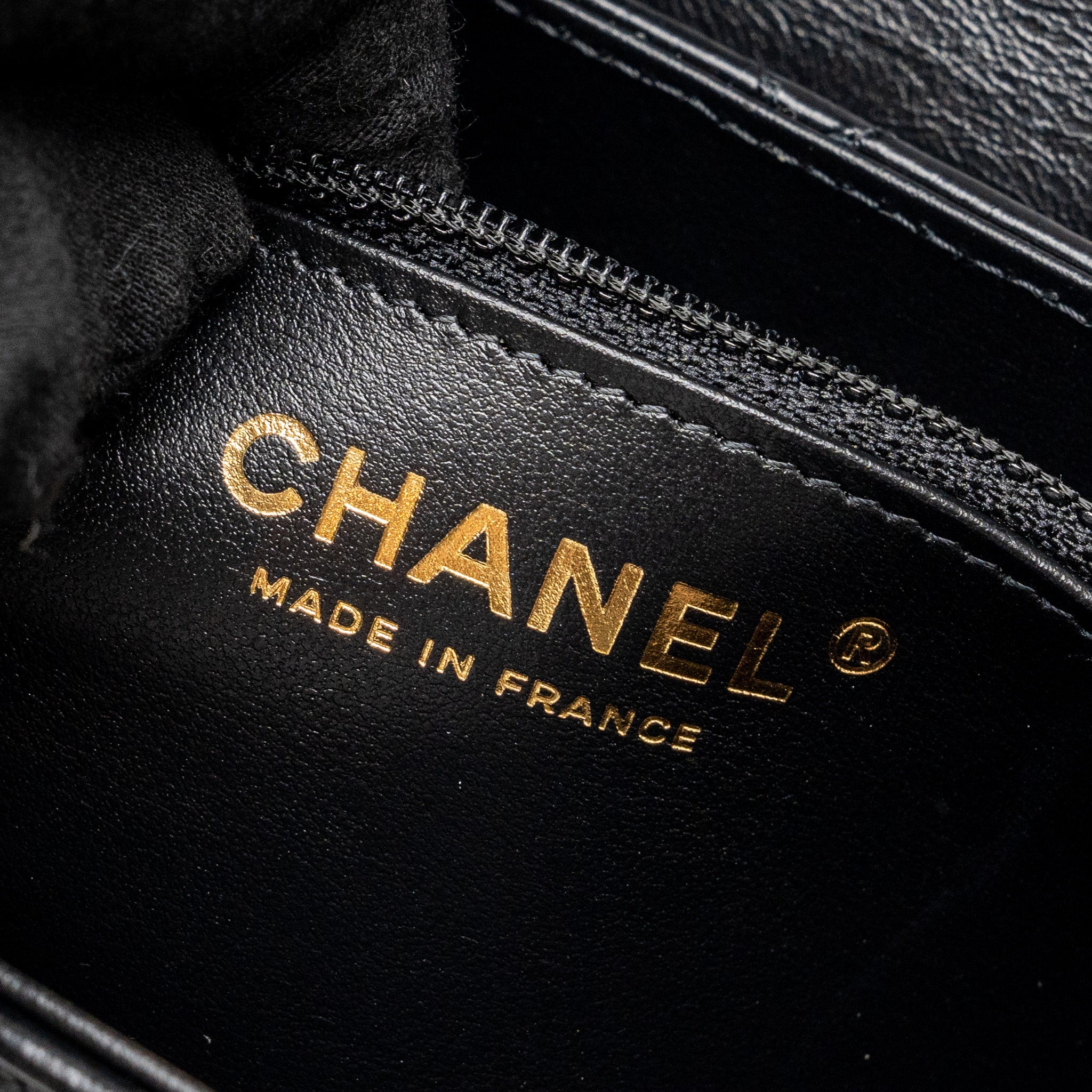CHANEL 24P MINI SHOPPING TOTE/ KELLY BAG CALFSKIN BLACK GHW (MICROCHIP)