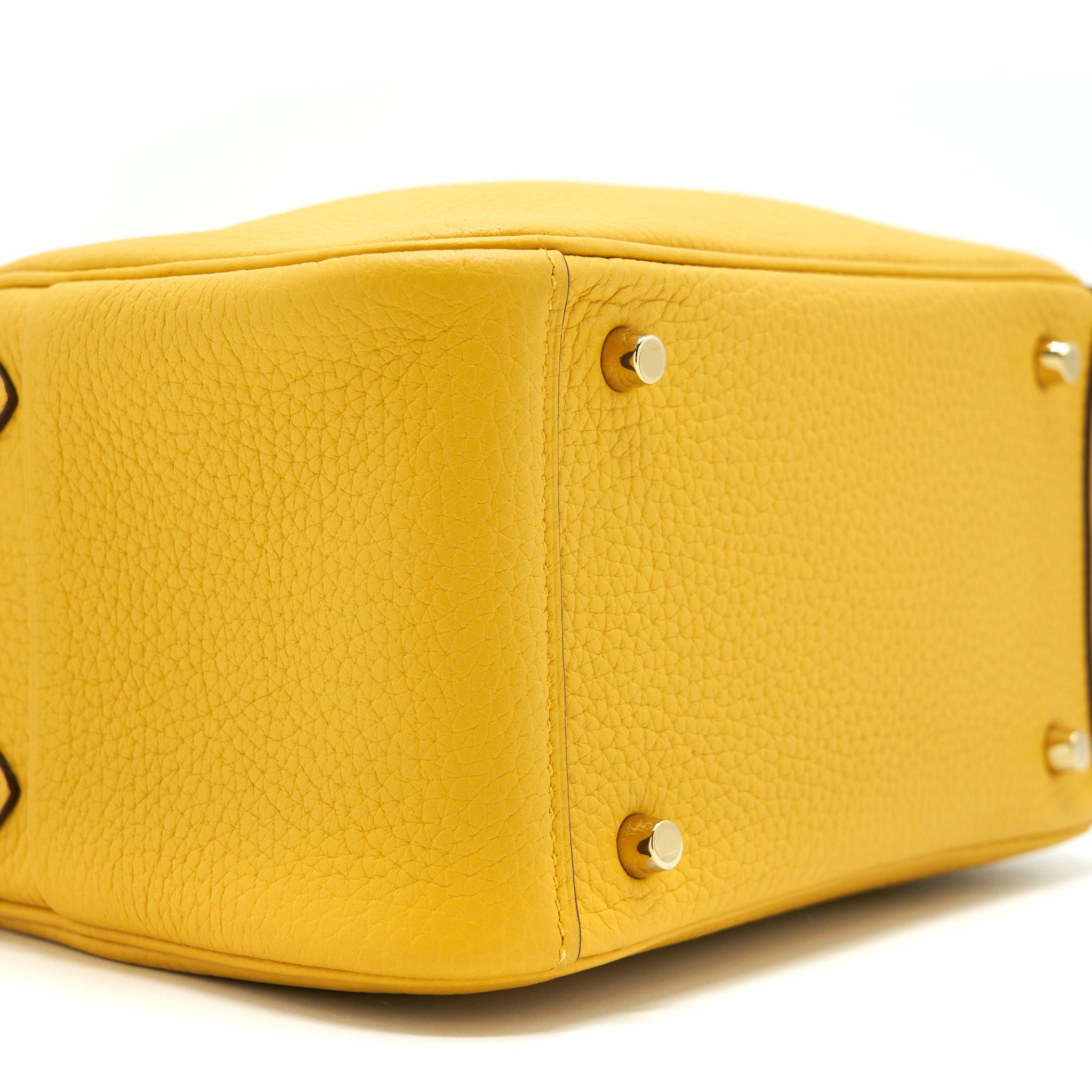 HERMES MINI LINDY 9D JAUNE AMBRE GHW