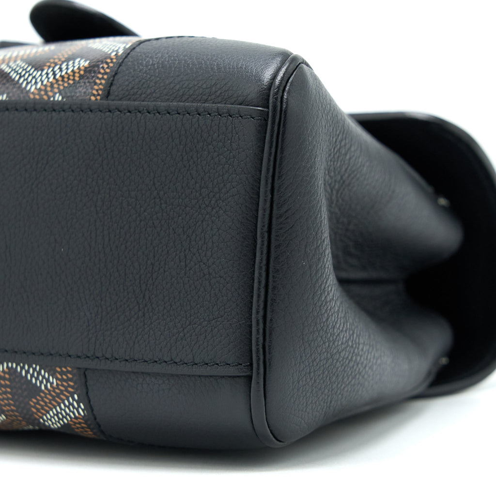 GOYARD MINI SAIGON SOUPLE BAG CANVAS/CALFSKIN BLACK SHW