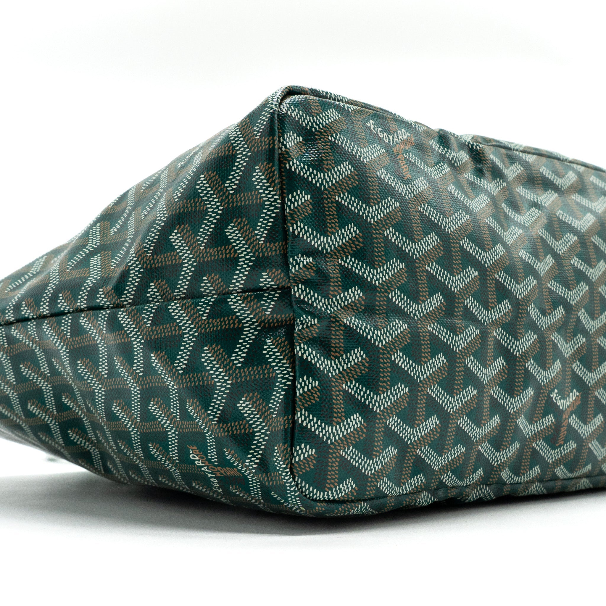 GOYARD SAINT LOUIS PM TOTE BAG GOYARDINE CANVAS GREEN / MULTICOLOURED SHW