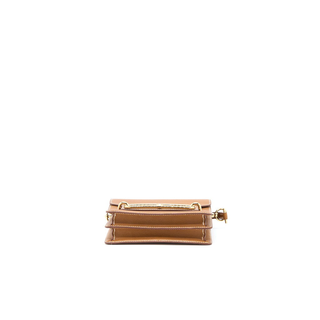HERMES MINI ROULIS BARENIA FAUBOURG 34 FAUVE GHW