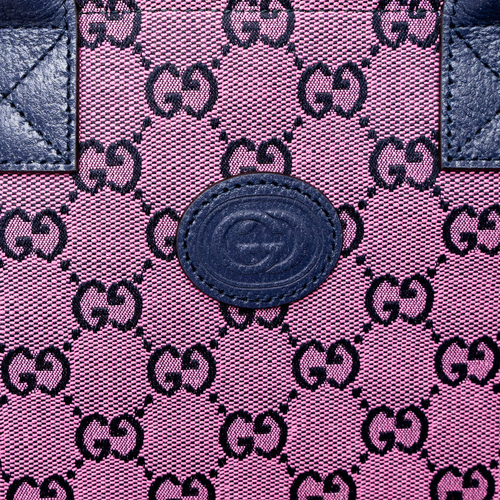 GUCCI CHILDREN’S TOTE BAG CANVAS/LEATHER PURPLE