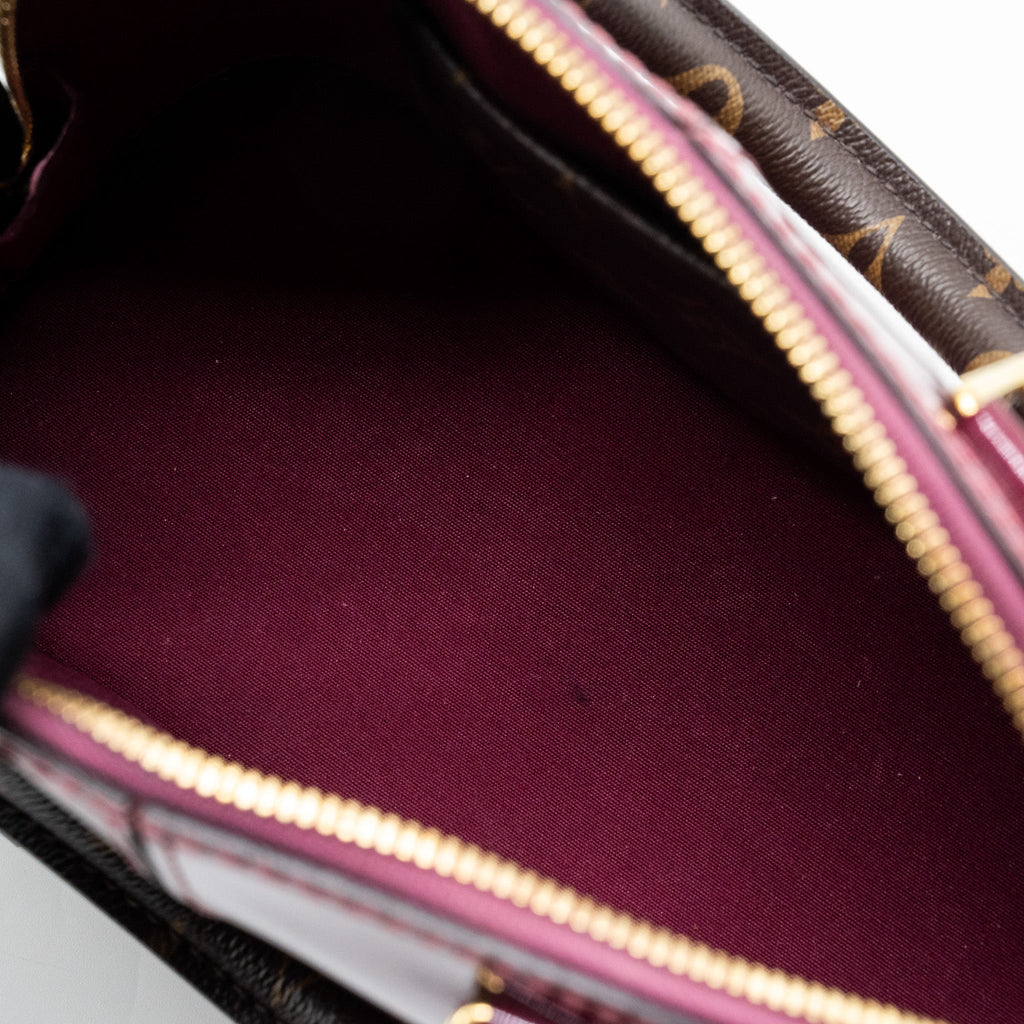 LOUIS VUITTON ALMA BB VERNI MIROIR PATENT DARK PINK GHW