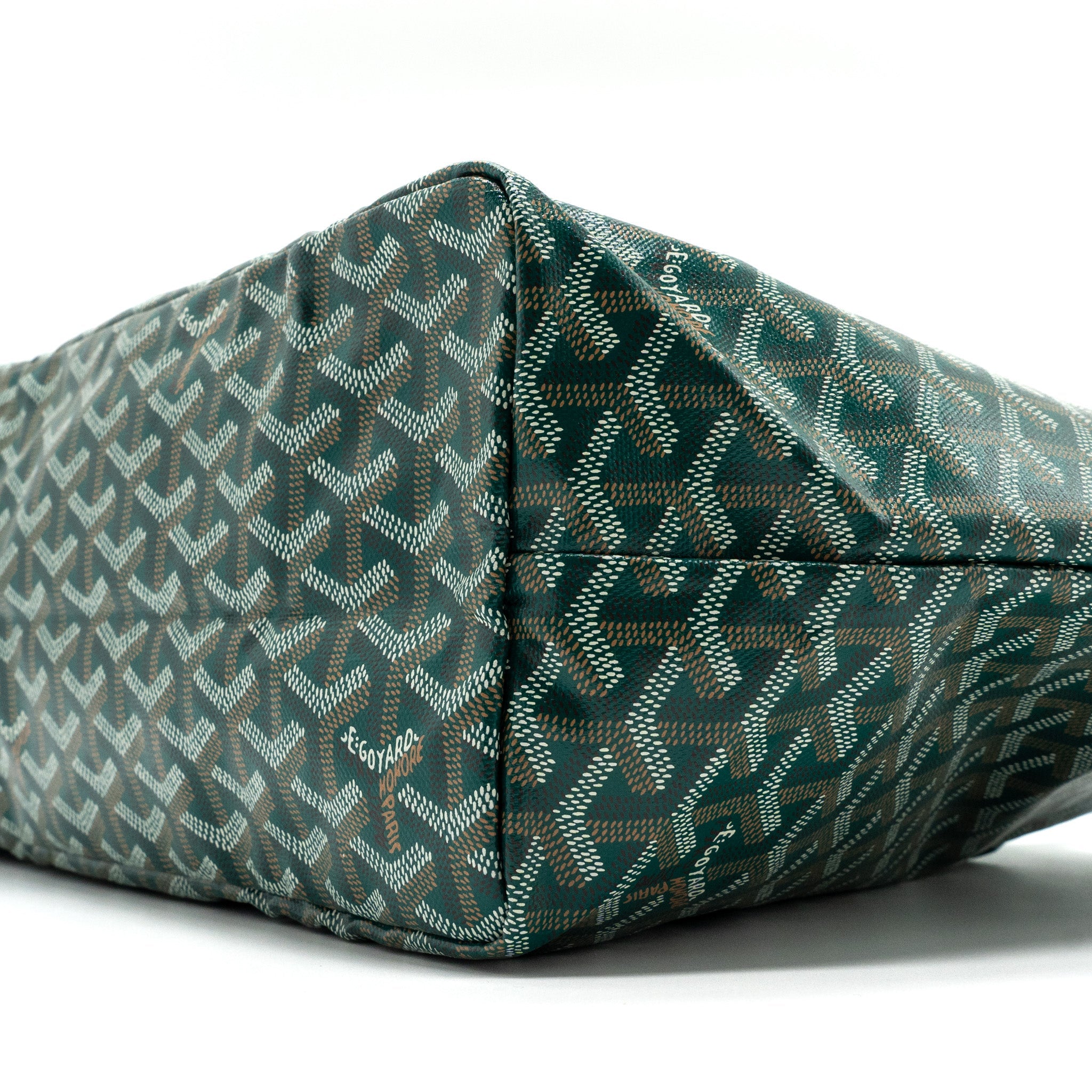 GOYARD SAINT LOUIS PM TOTE BAG GOYARDINE CANVAS GREEN / MULTICOLOURED SHW