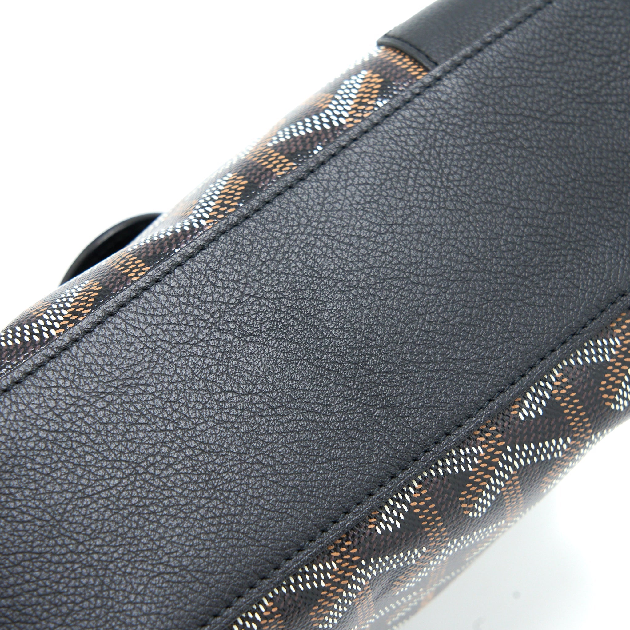 GOYARD MINI SAIGON SOUPLE BAG CANVAS/CALFSKIN BLACK SHW