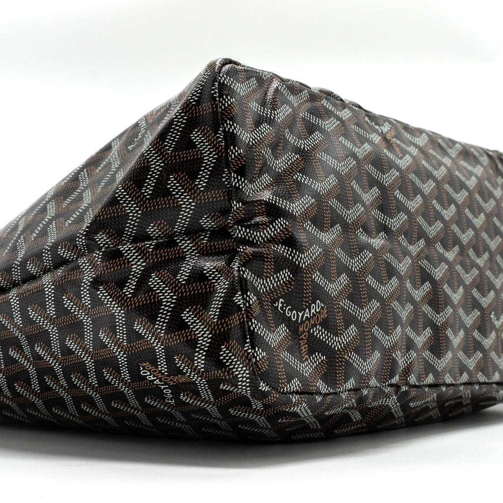 GOYARD SAINT LOUIS PM TOTE BAG GOYARDINE CANVAS BLACK / MULTICOLOR