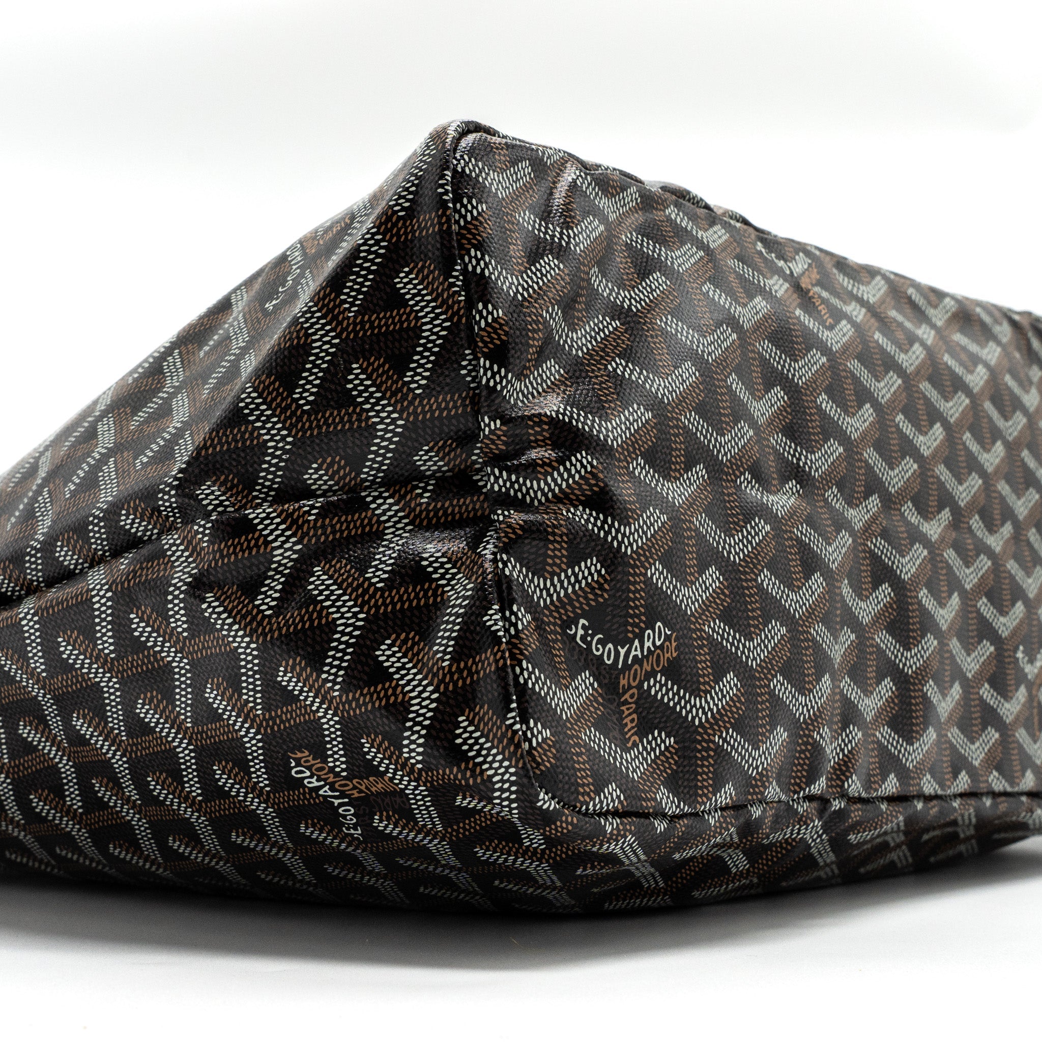 GOYARD SAINT LOUIS PM TOTE BAG GOYARDINE CANVAS BLACK / MULTICOLOR
