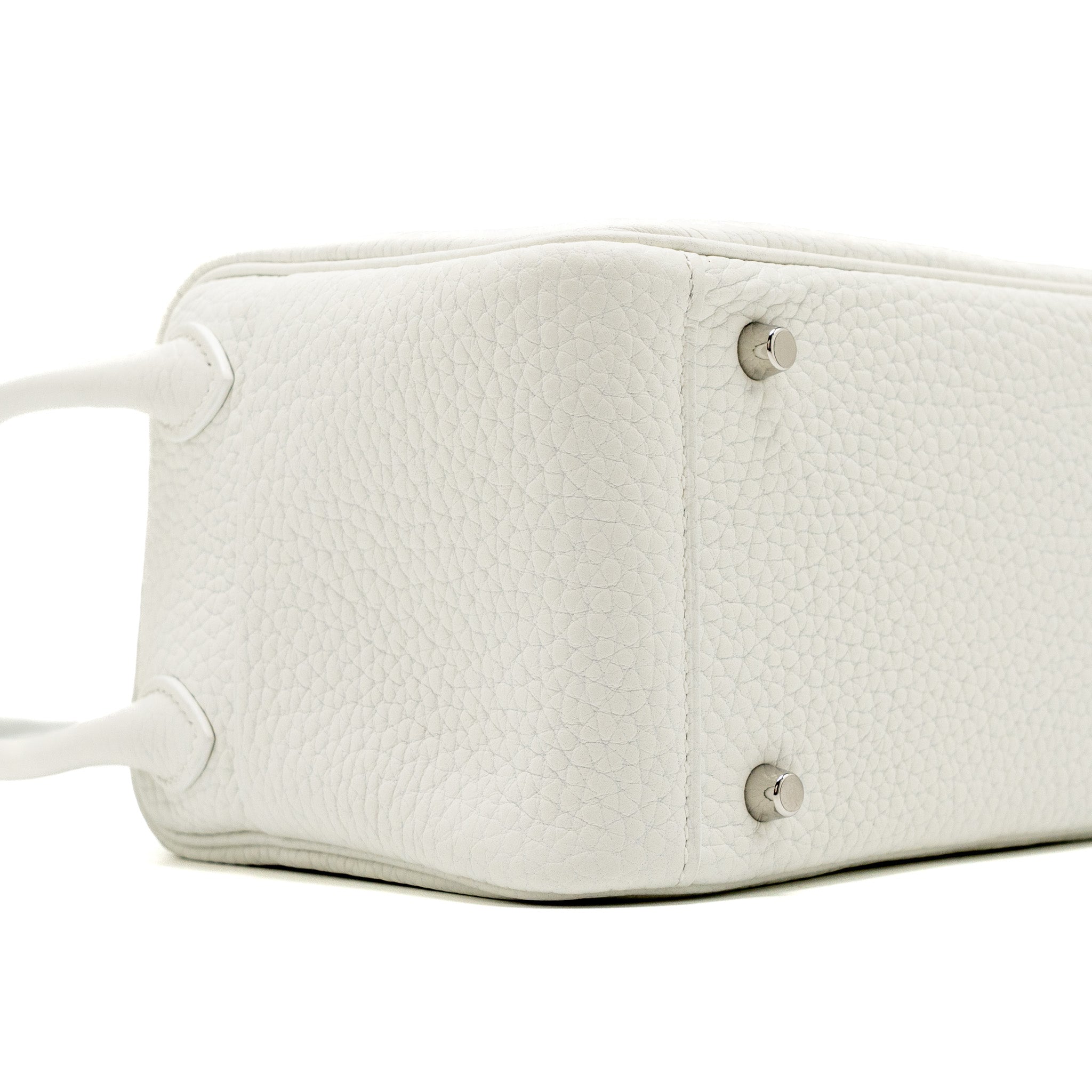 HERMES MINI LINDY CLEMENCE NEW WHITE SHW