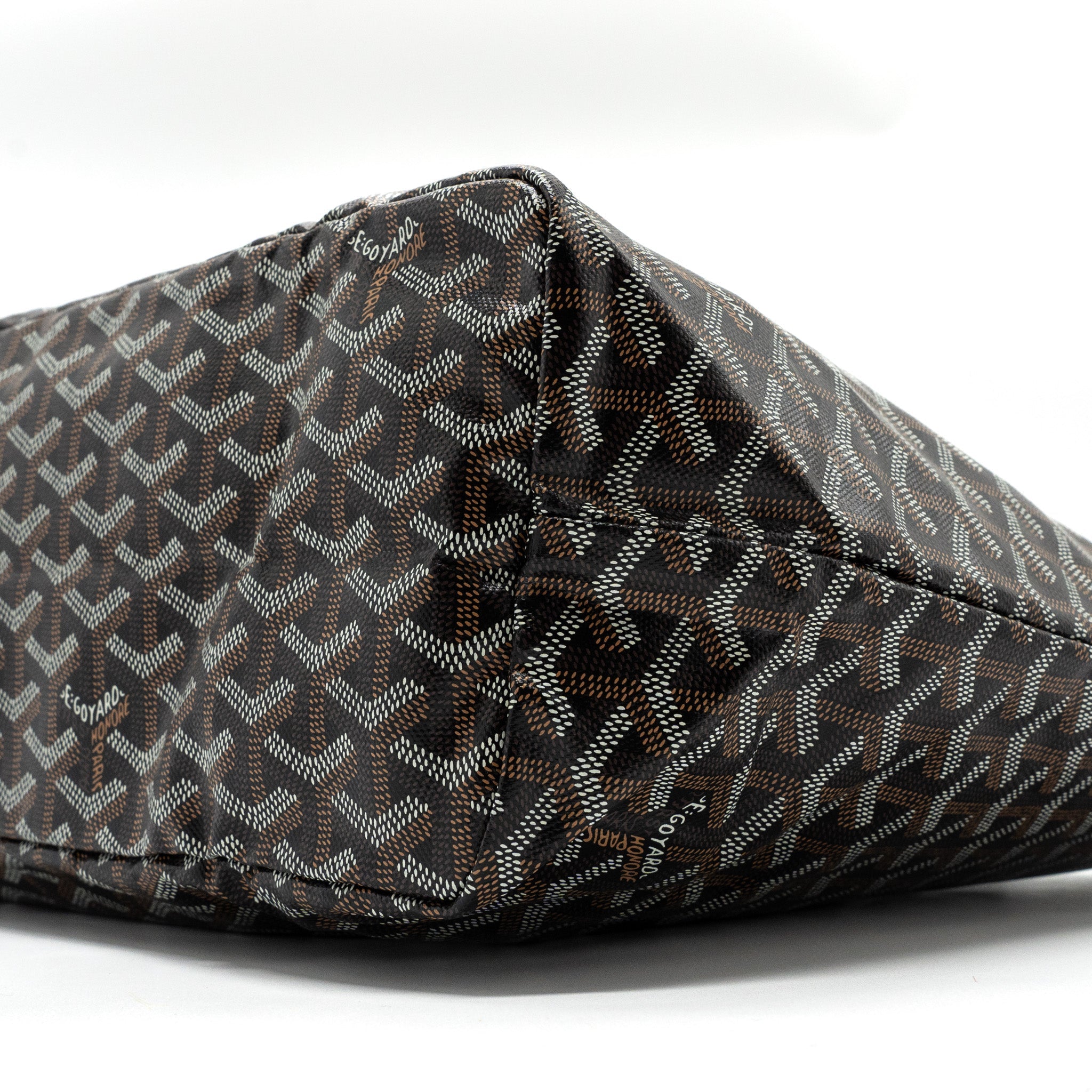 GOYARD SAINT LOUIS PM TOTE BAG GOYARDINE CANVAS BLACK / MULTICOLOR