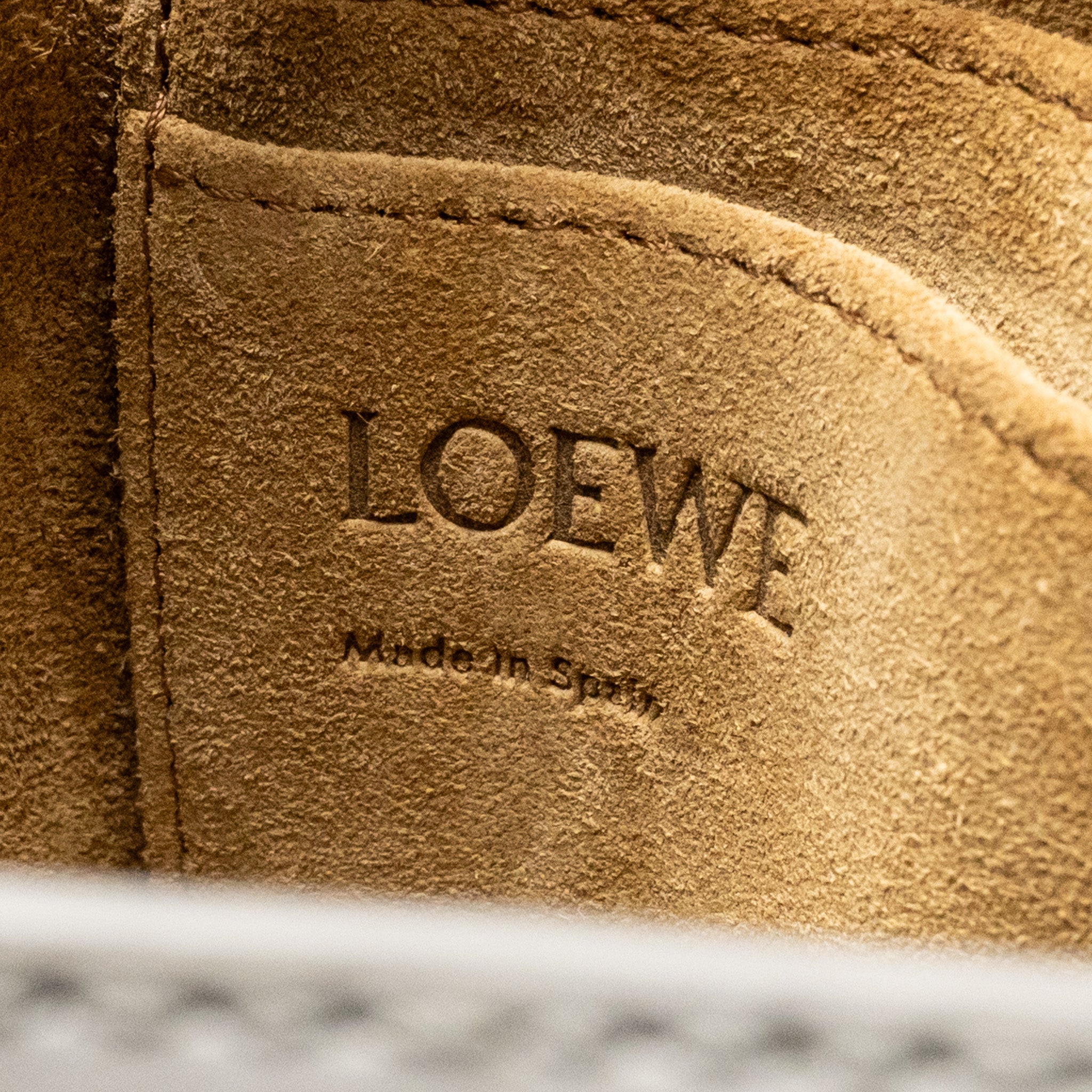 LOEWE MINI GATE DUAL BAG SOFT CALFSKIN WITH JACQUARD STRAP GREY SHW