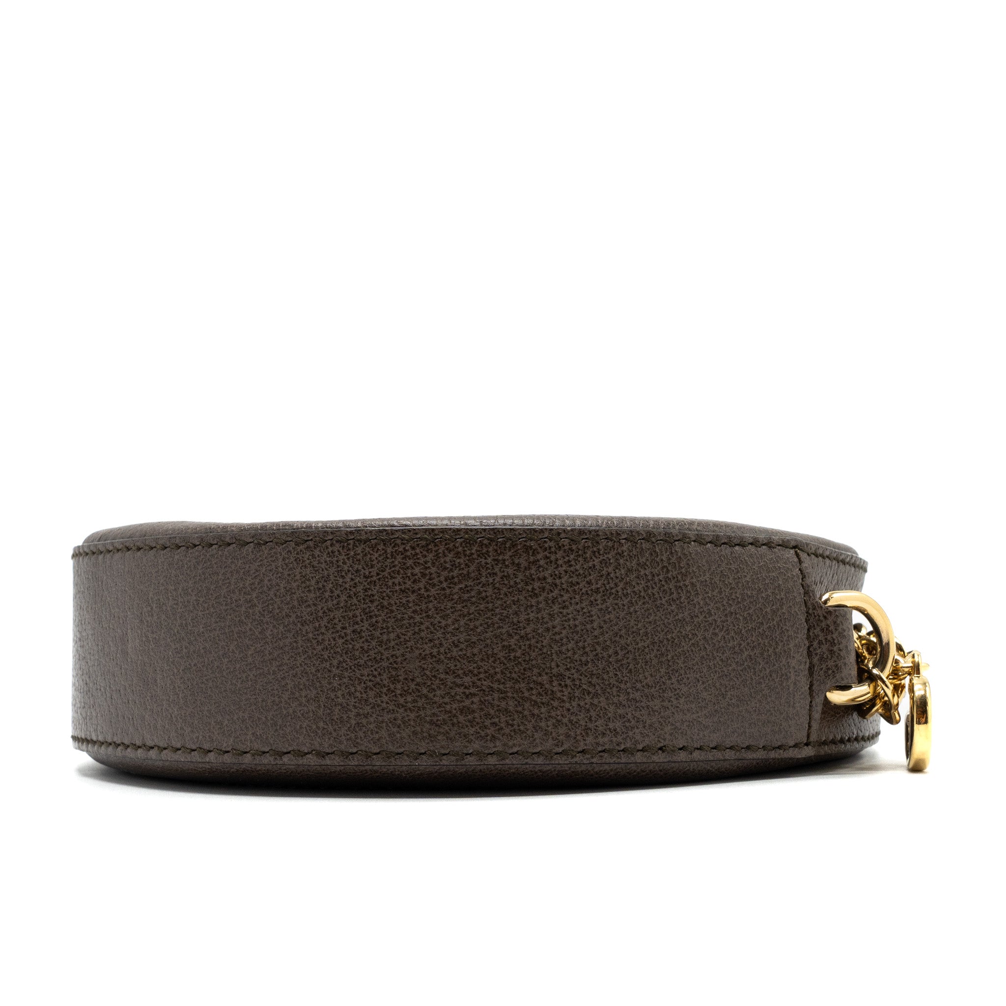 GUCCI MINI OPHIDIA GG ROUND SHOULDER BAG GG SUPREME CANVAS GHW