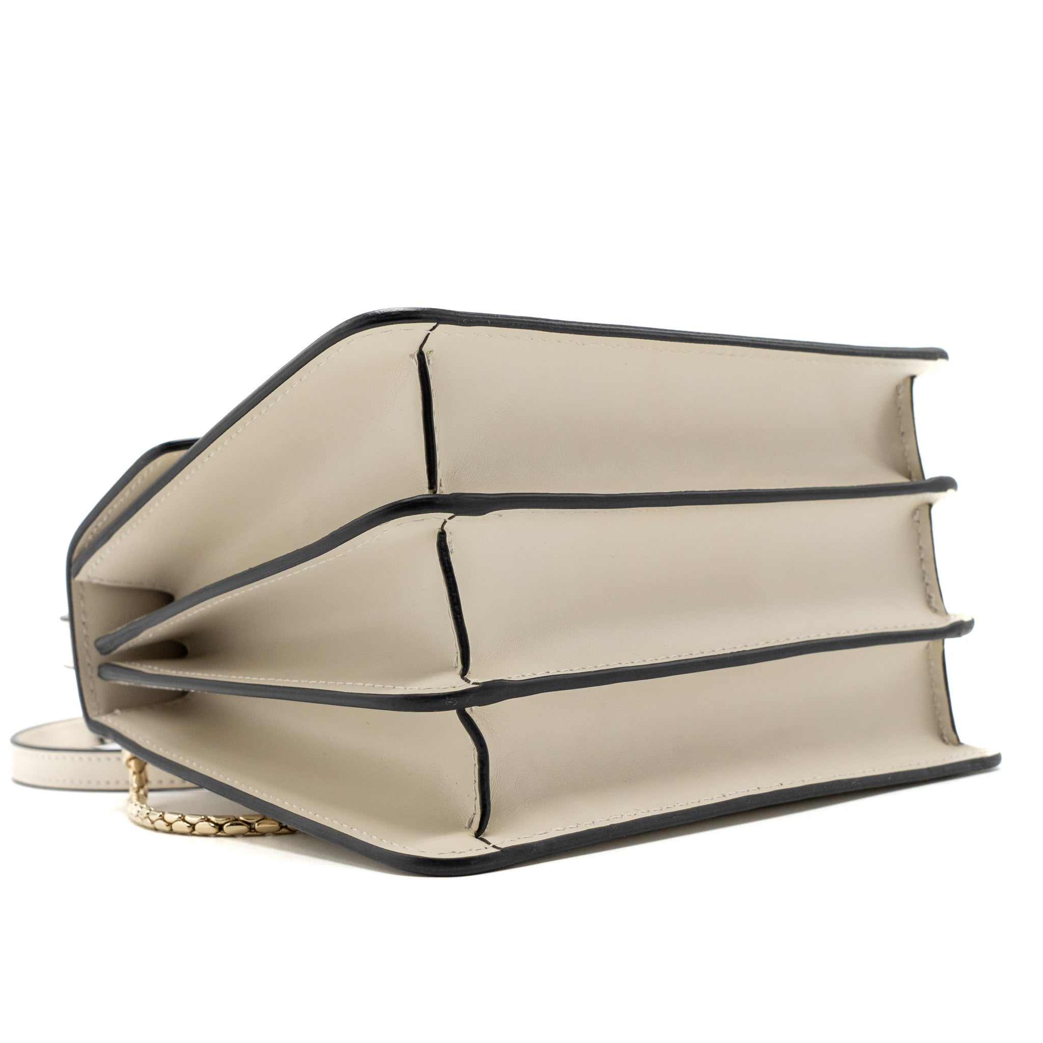 BVLGARI TOP HANDLE SERPENTI FOREVER CROSSBODY BAG CALFSKIN WHITE AGATE  LGHW