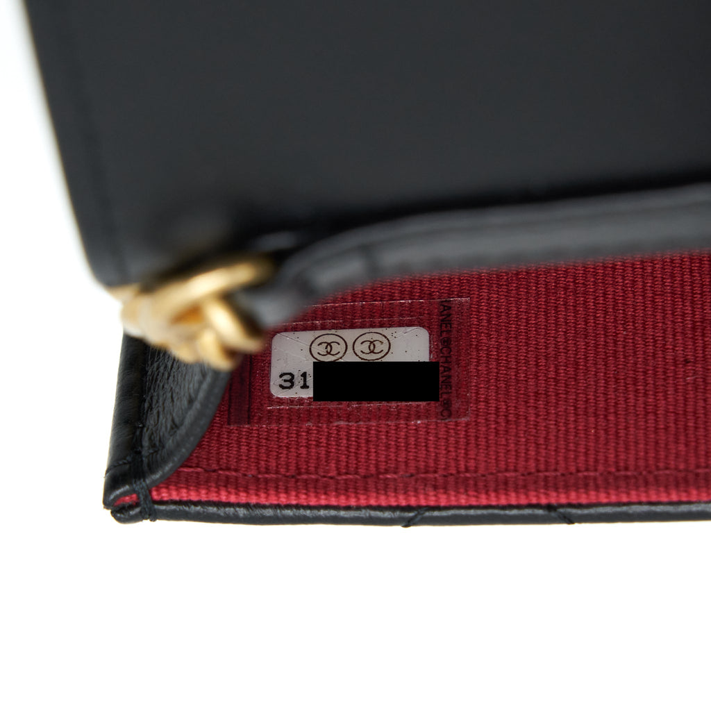 CHANEL 22P VERTICAL MINI FLAP BAG LAMBSKIN BLACK WITH ENAMEL BUCKLE BRUSHED GHW