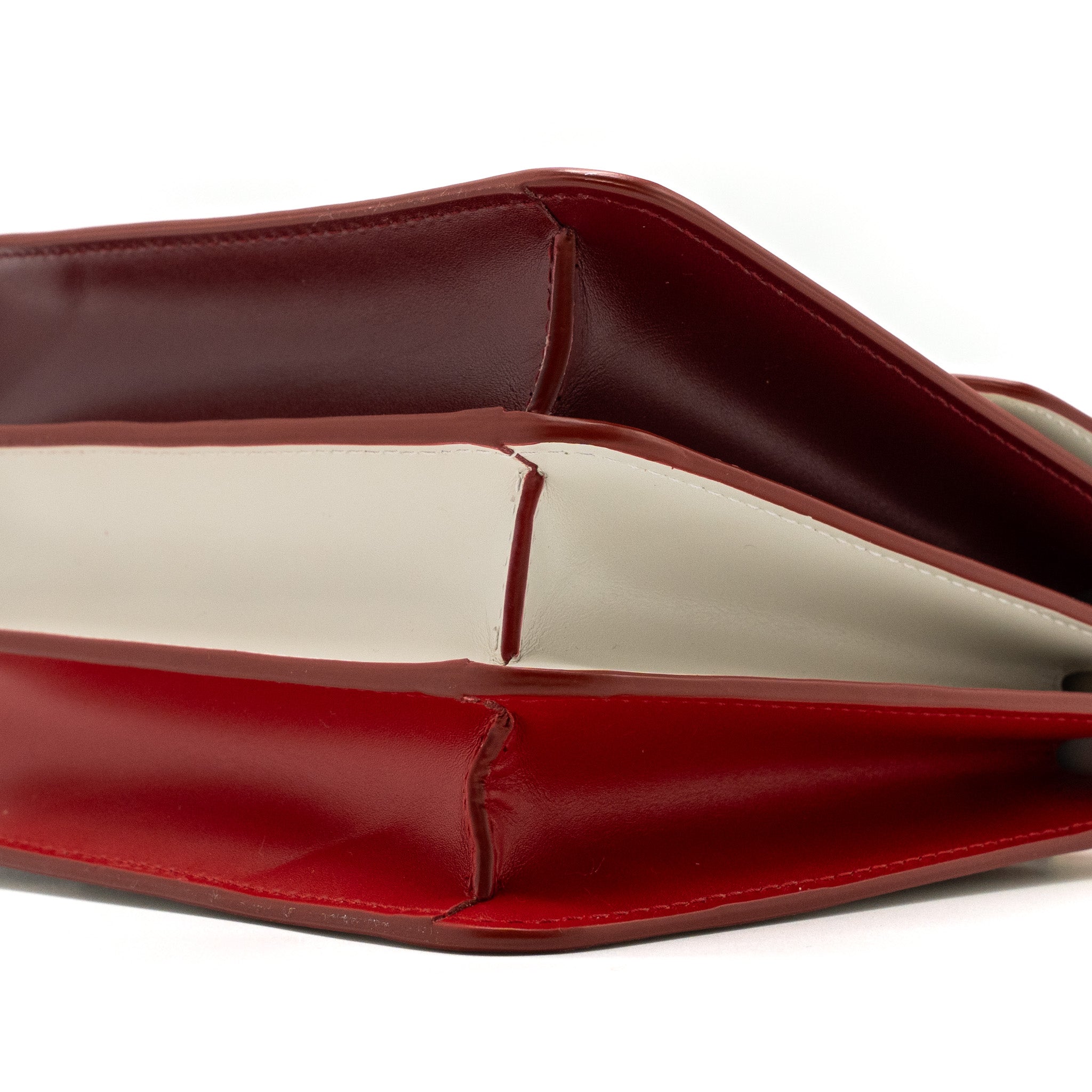 BVLGARI TOP HANDLE SERPENTI BAG CALFSKIN WHITE / RED LGHW