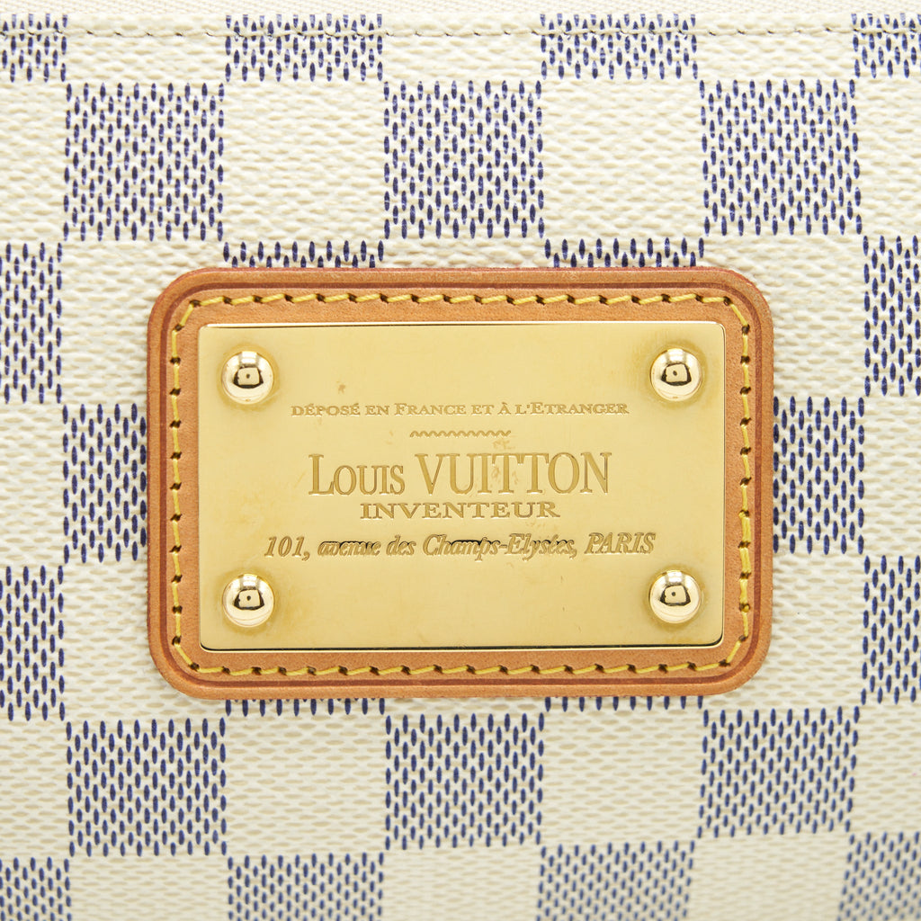 LOUIS VUITTON EVA CROSSBODY BAG DAMIER AZUR GHW
