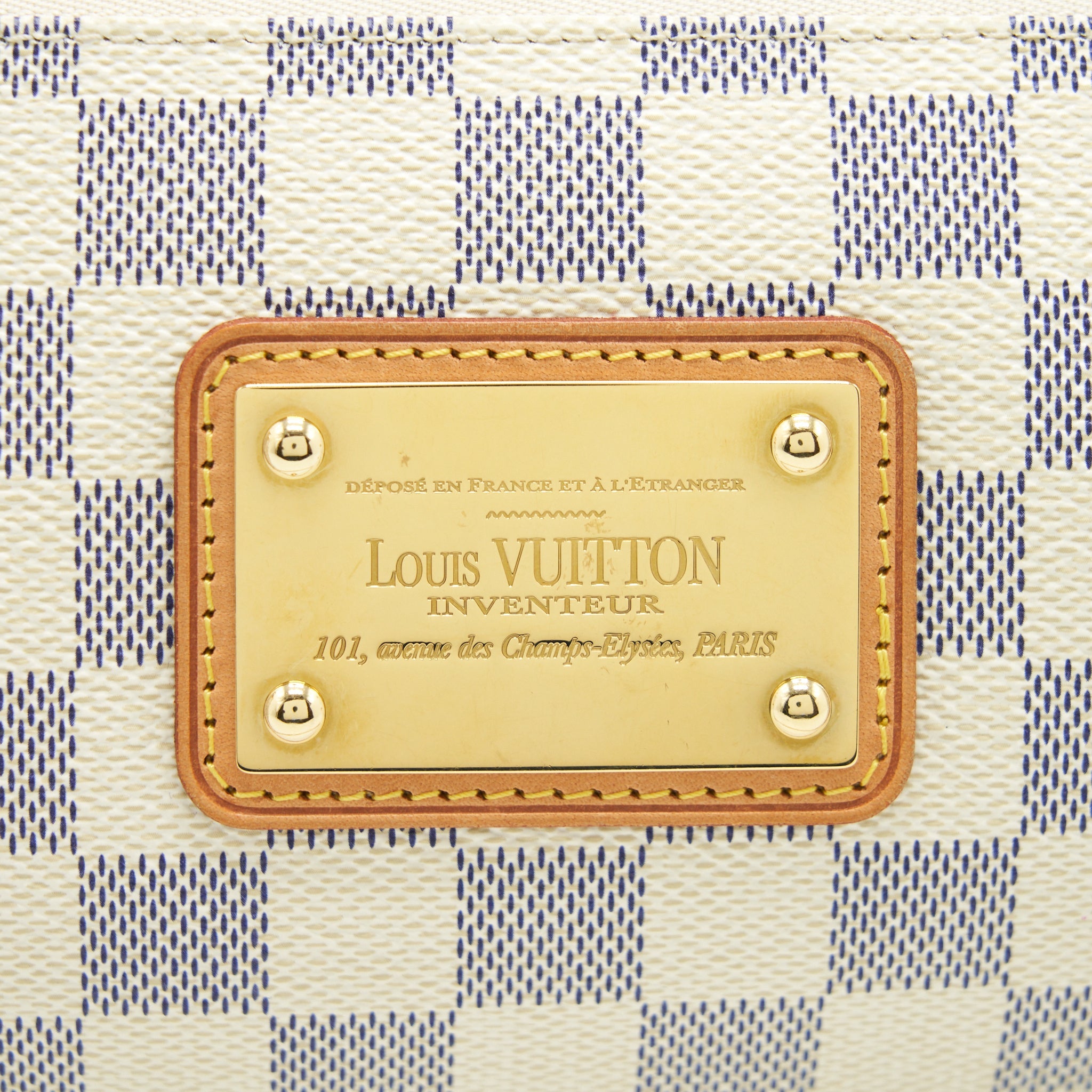LOUIS VUITTON EVA CROSSBODY BAG DAMIER AZUR GHW