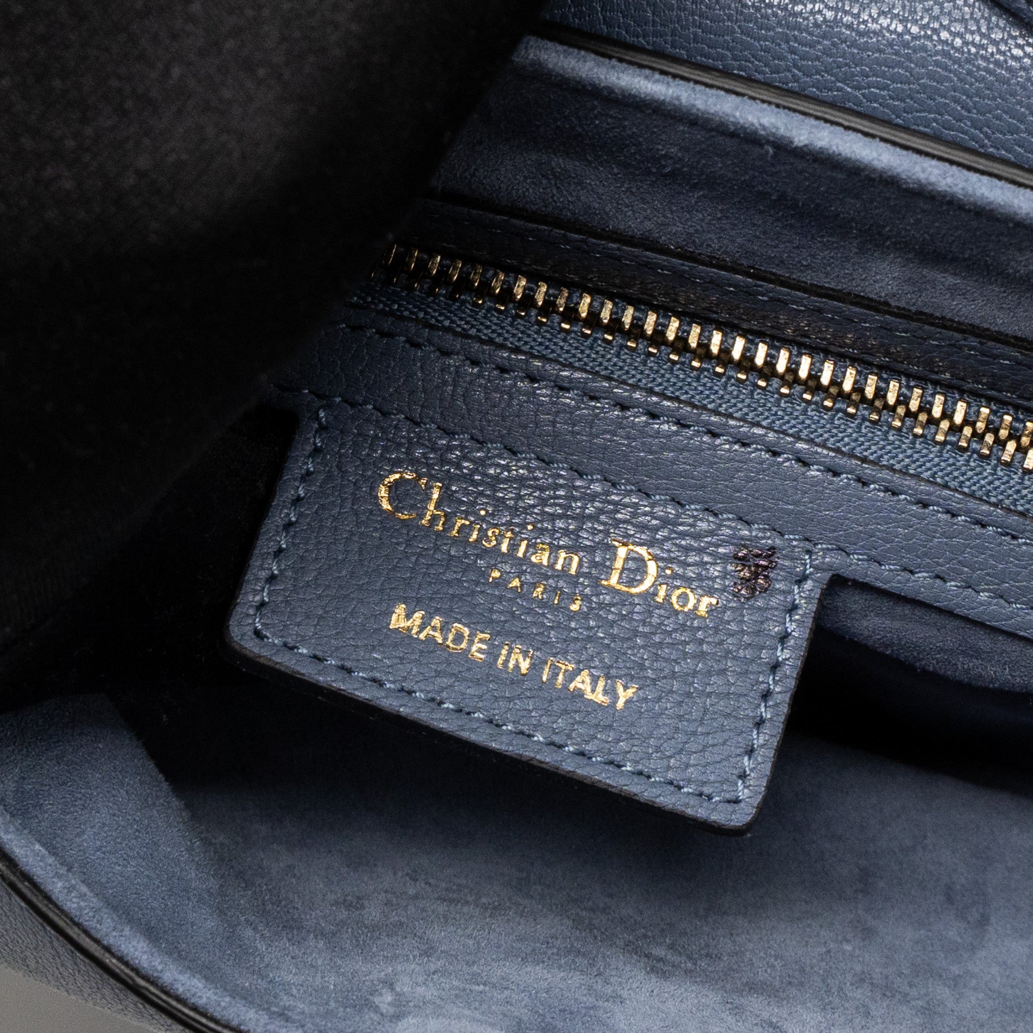 DIOR MEDIUM SADDLE BAG GOAT SKIN LIGHT BLUE GHW