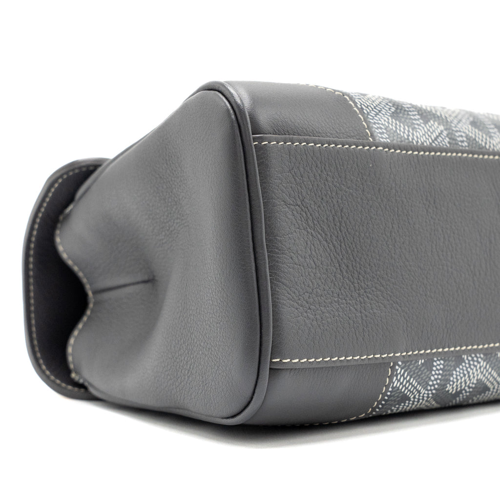 GOYARD MINI SAIGON BAG GOYARDINE CANVAS GREY SHW