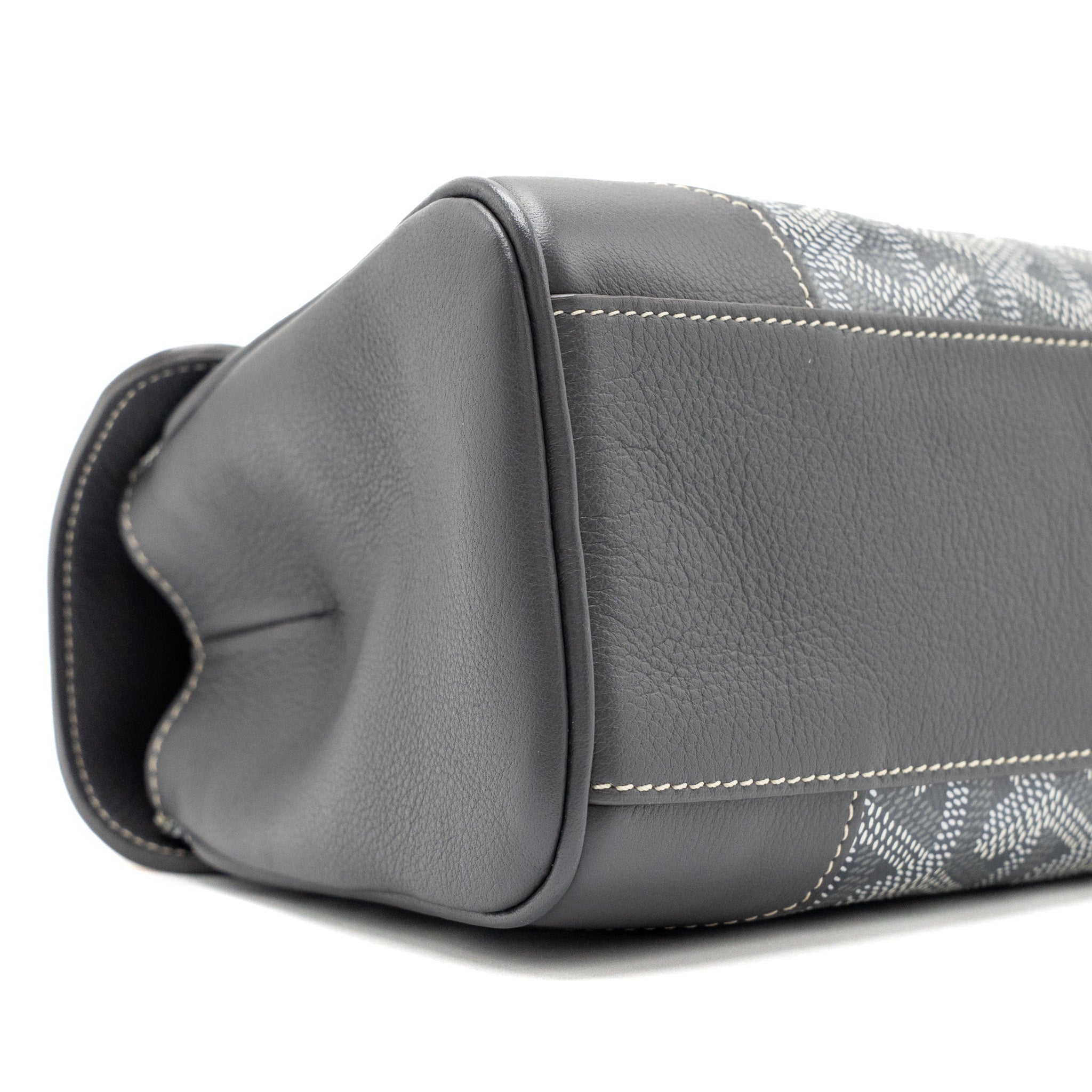 GOYARD MINI SAIGON BAG GOYARDINE CANVAS GREY SHW