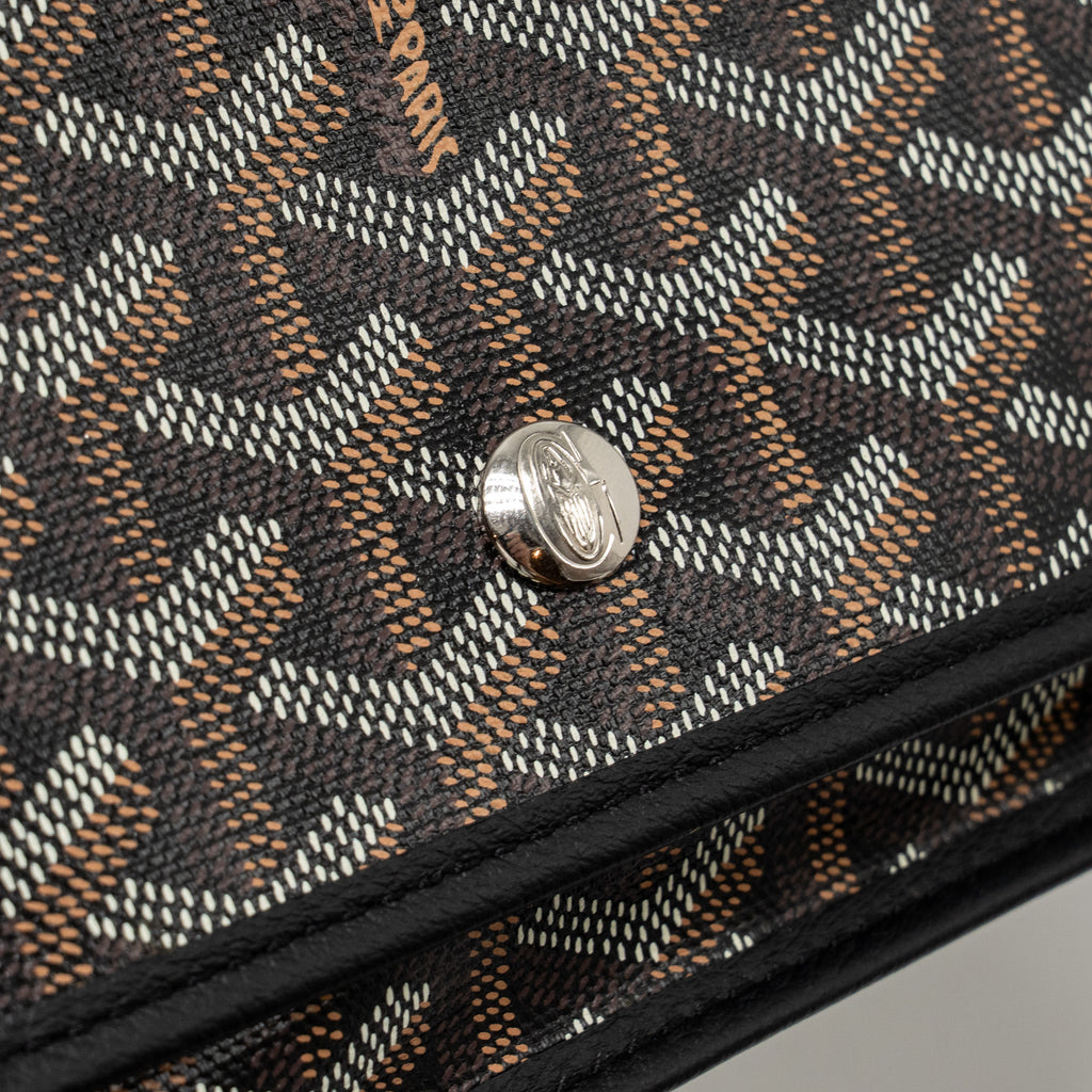 GOYARD PLUMET POCKET POCHETTE GOYARDINE CANVAS BLACK SHW