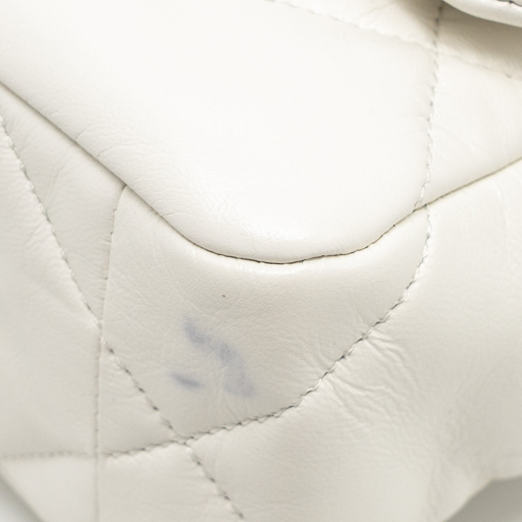 CHANEL SMALL 19 BAG LAMBSKIN WHITE MULTICOLOUR HARDWARE