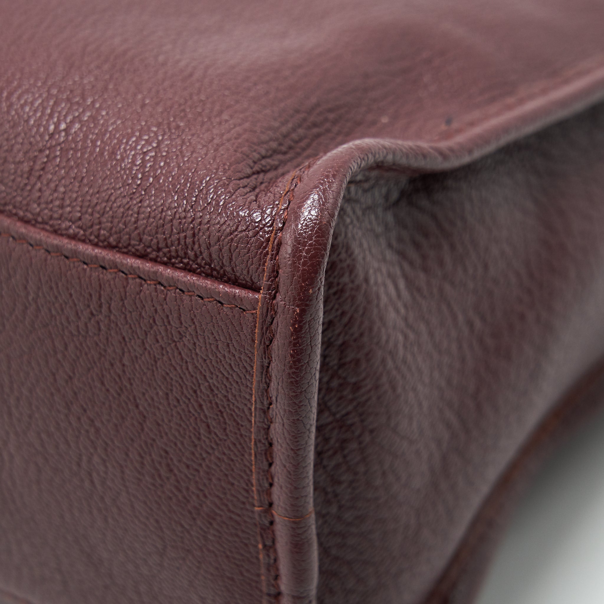 BALENCIAGA SMALL CITY EDGE BURGUNDY SHW