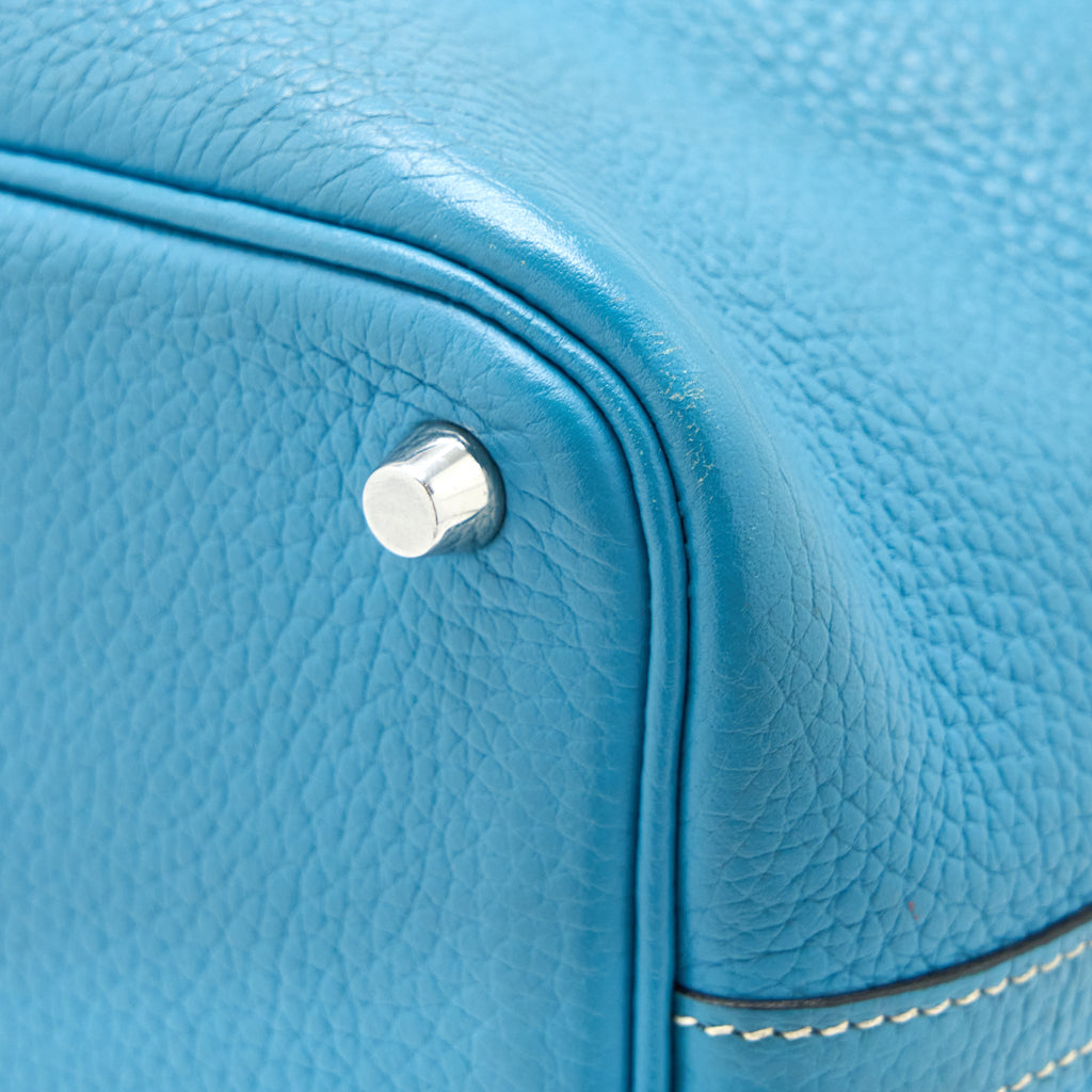 HERMES PICOTIN 18 LOCK BAG CLEMENCE BLUE JEANS SHW