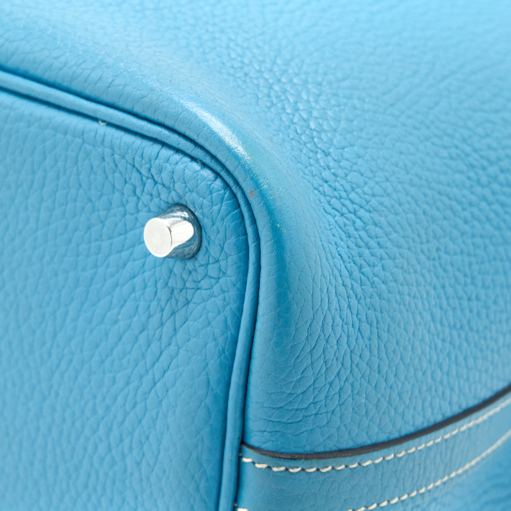HERMES PICOTIN 18 LOCK BAG CLEMENCE BLUE JEANS SHW