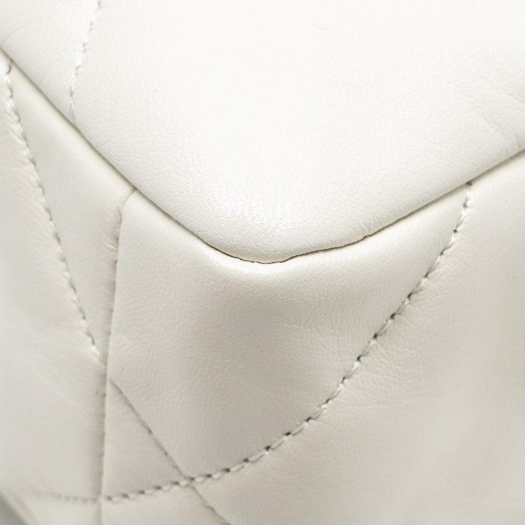 CHANEL SMALL 19 BAG LAMBSKIN WHITE MULTICOLOUR HARDWARE