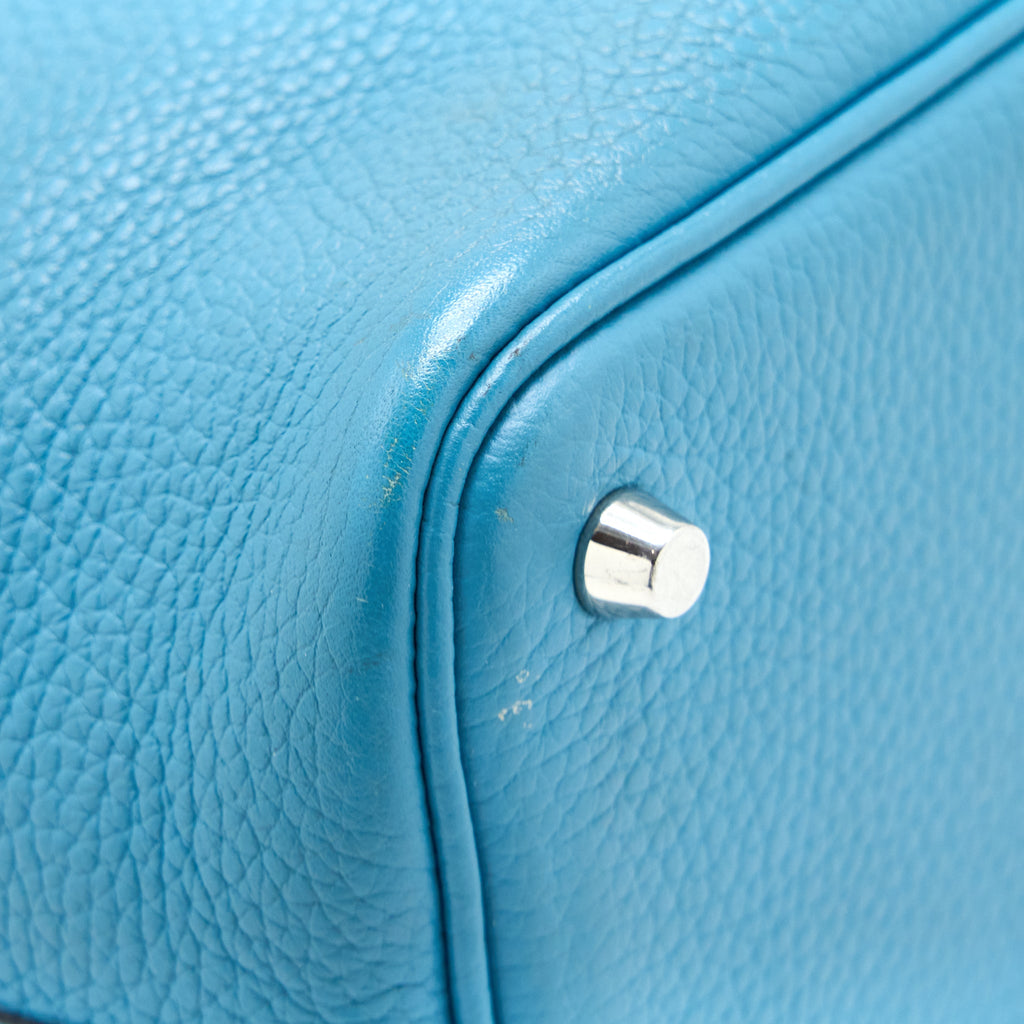 HERMES PICOTIN 18 LOCK BAG CLEMENCE BLUE JEANS SHW