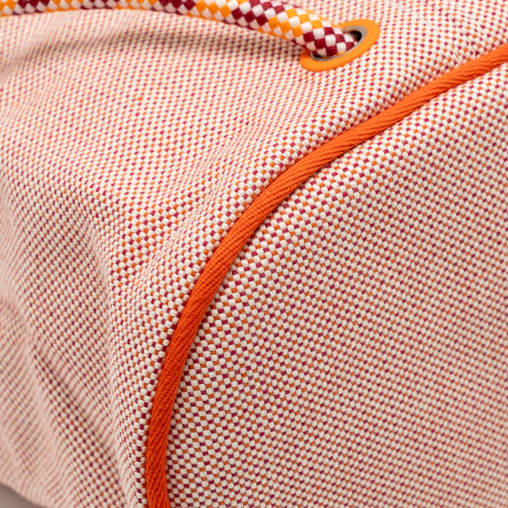 HERMES LES CABANES BACKPACK CANVAS PINK / ORANGE