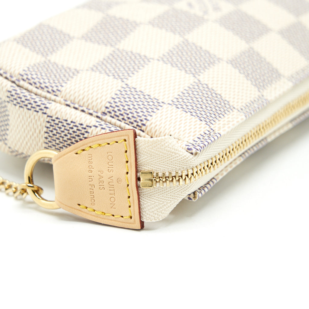 LOUIS VUITTON MINI POCHETTE ACCESSORIES DAMIER AZUR CANVAS