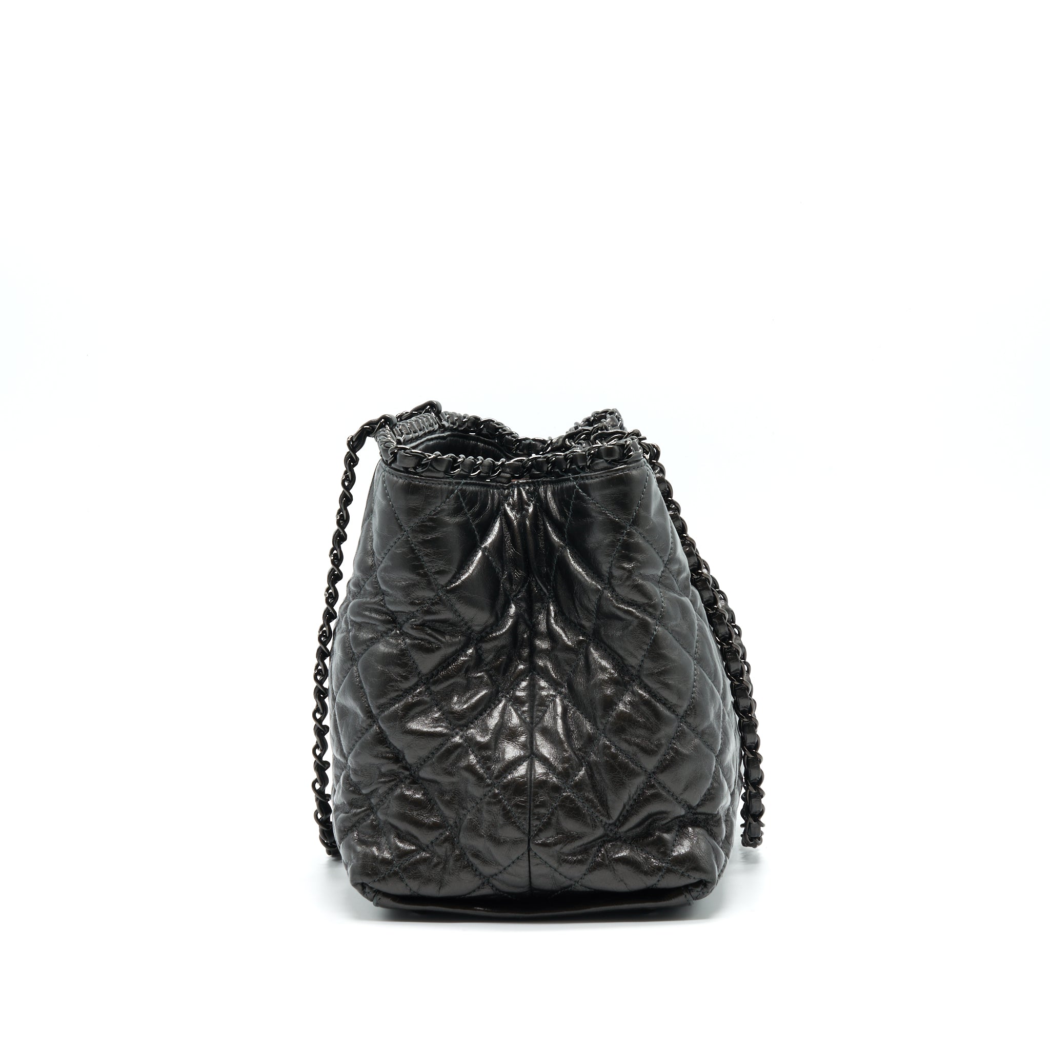 CHANEL QUILTED TOTE BAG WITH CHAIN
