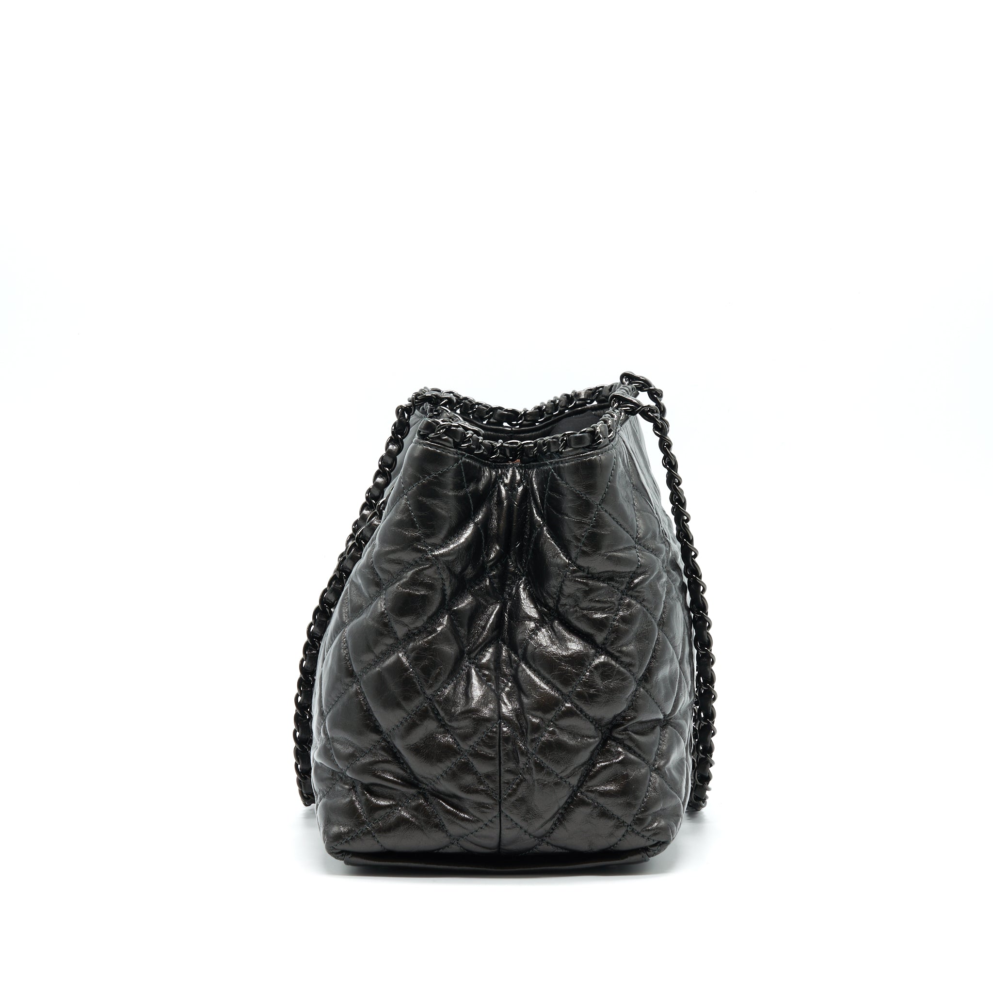 CHANEL QUILTED TOTE BAG WITH CHAIN