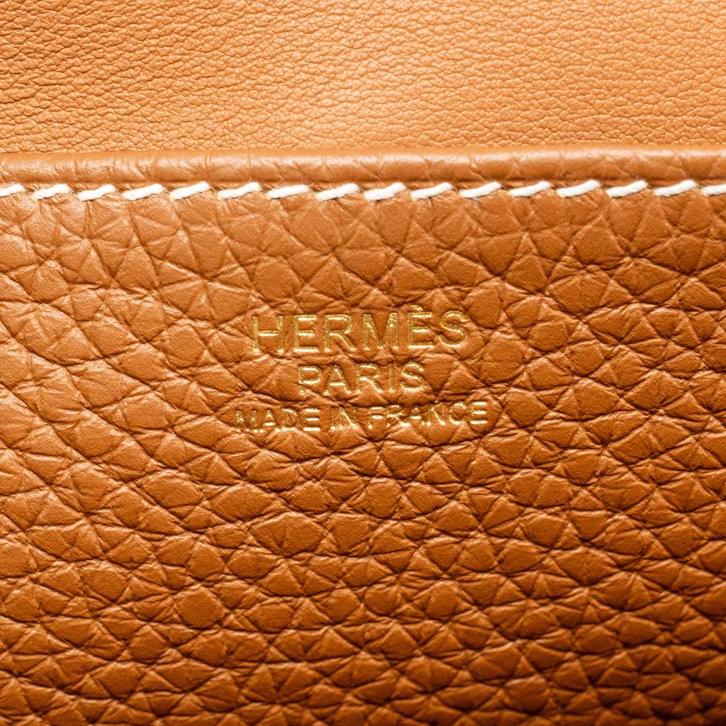 HERMES HALZAN 25 CLEMENCE GOLD GHW