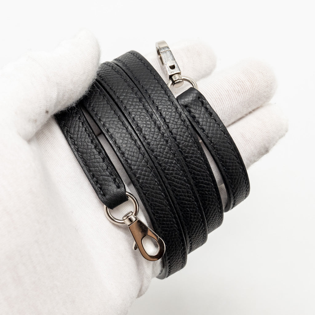 HERMES MINI KELLY II EPSOM CRAIE / BLACK SHW