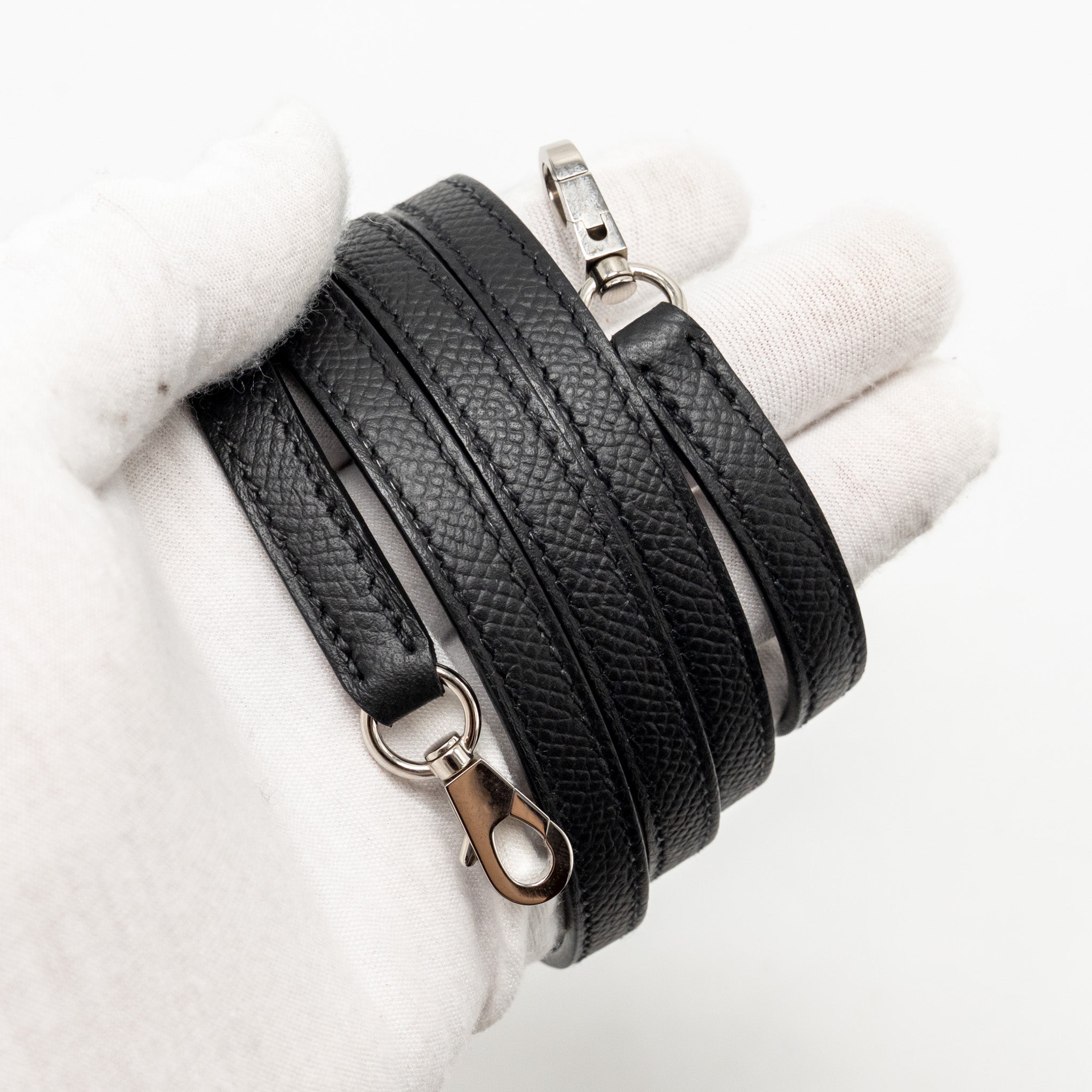 HERMES MINI KELLY II EPSOM CRAIE / BLACK SHW