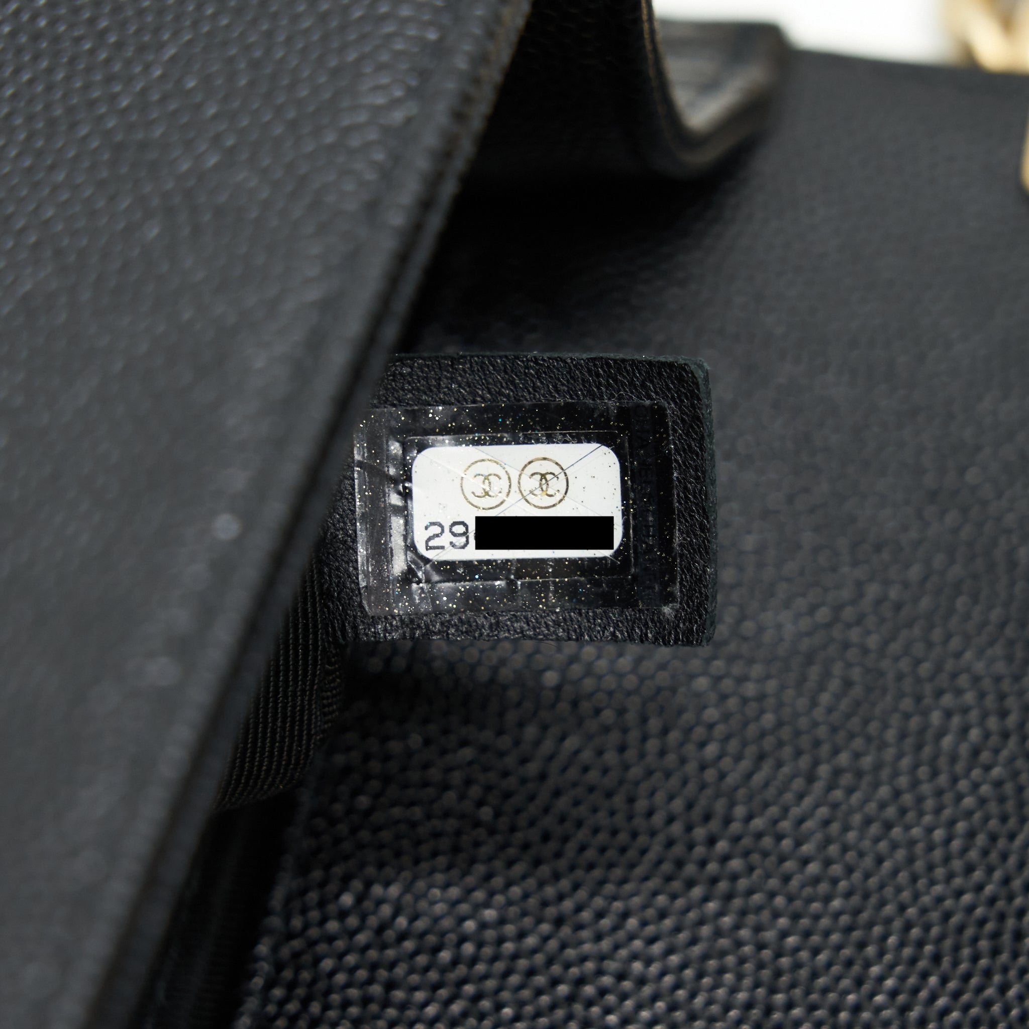 CHANEL SMALL BOY BAG CAVIAR LEATHER GHW BLACK