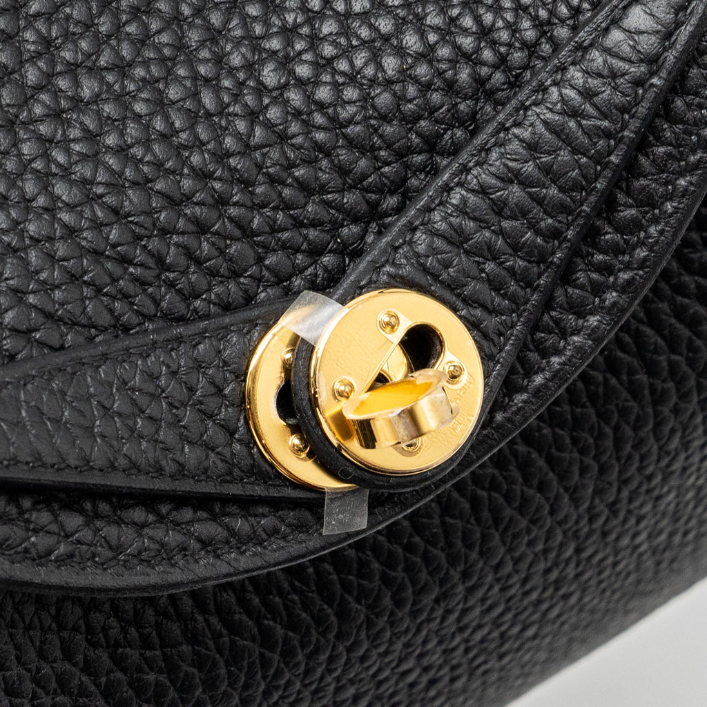 HERMES MINI LINDY CLEMENCE BLACK GHW