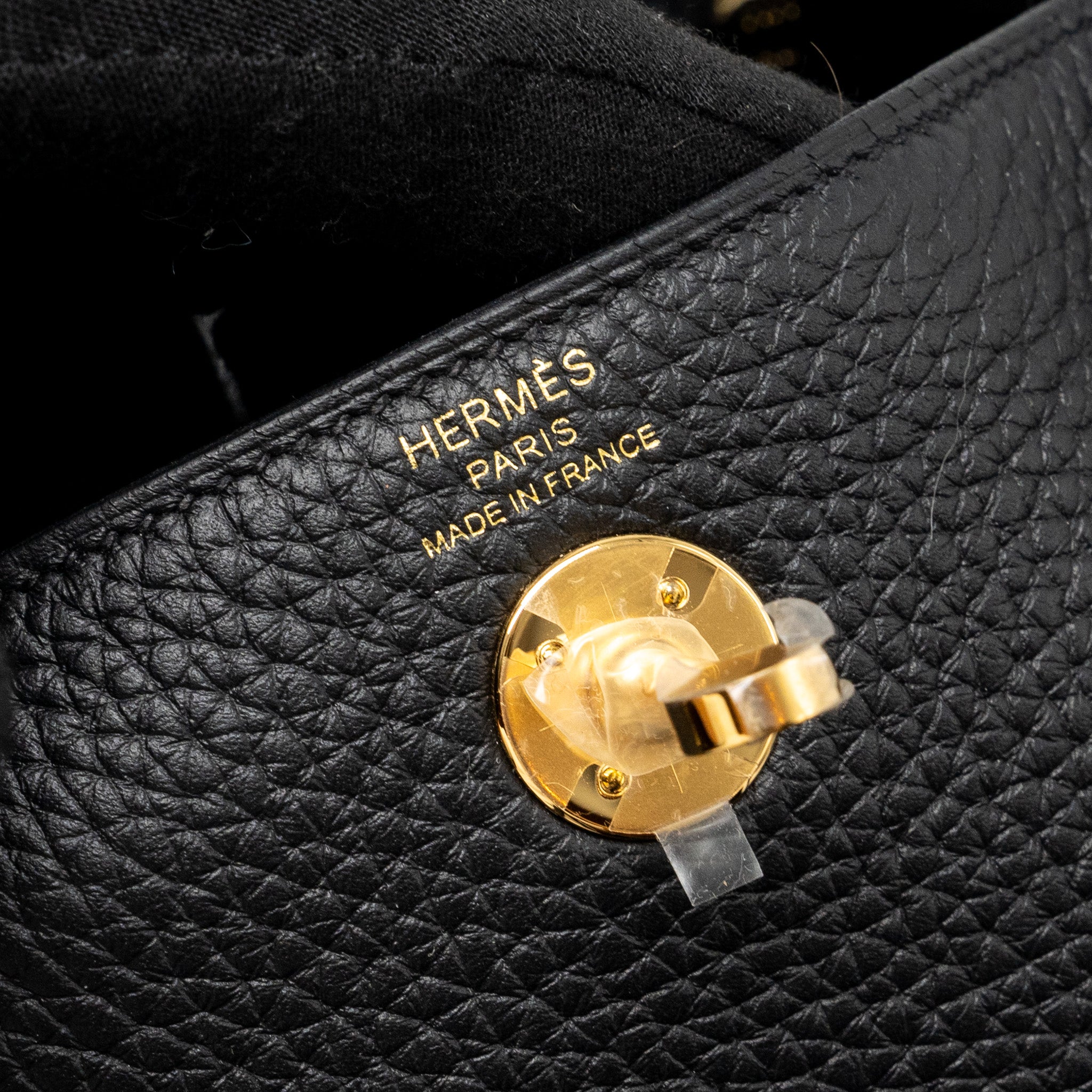 HERMES MINI LINDY CLEMENCE BLACK GHW