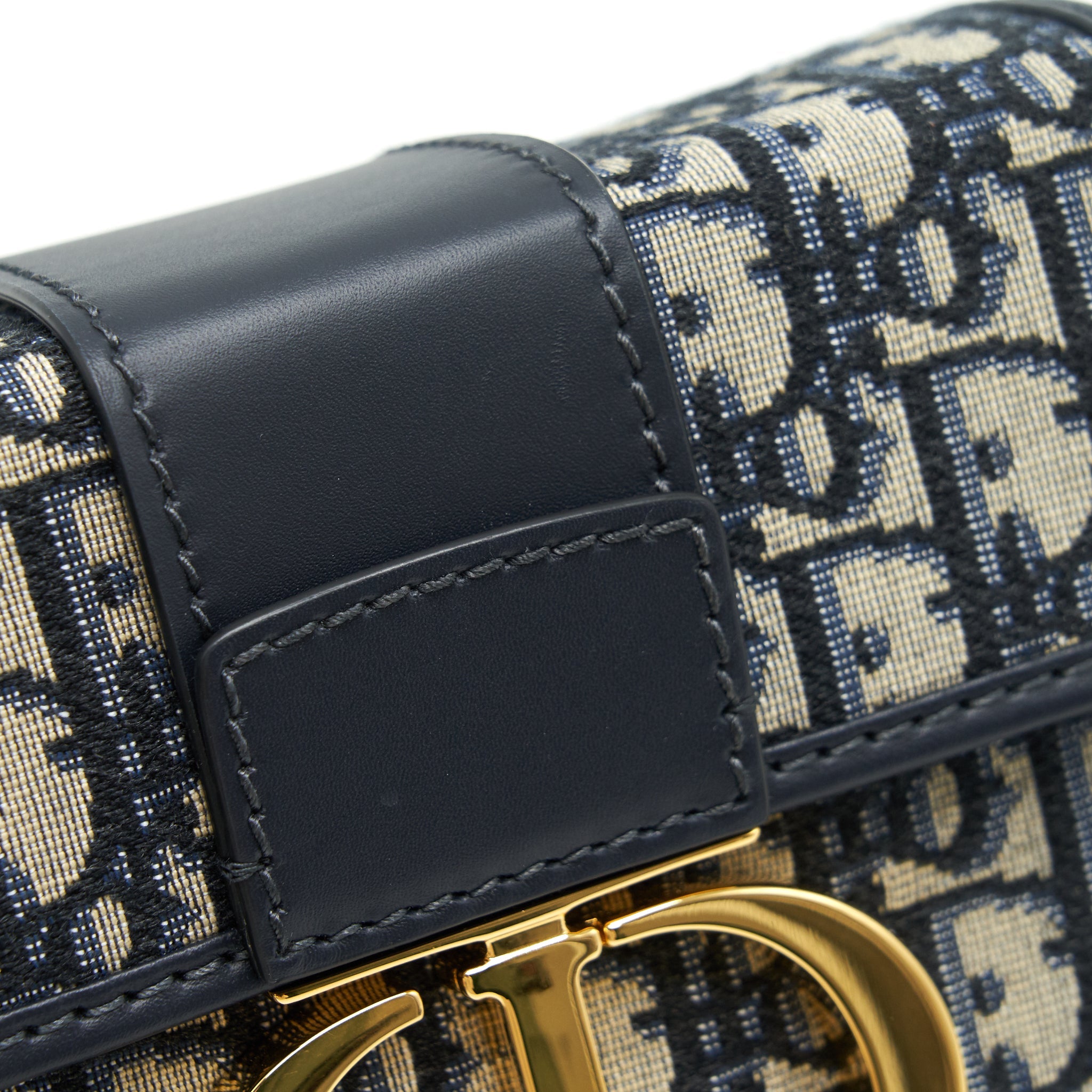 DIOR MONTAIGNE MINI BOX BAG BLUE OBLIQUE GHW