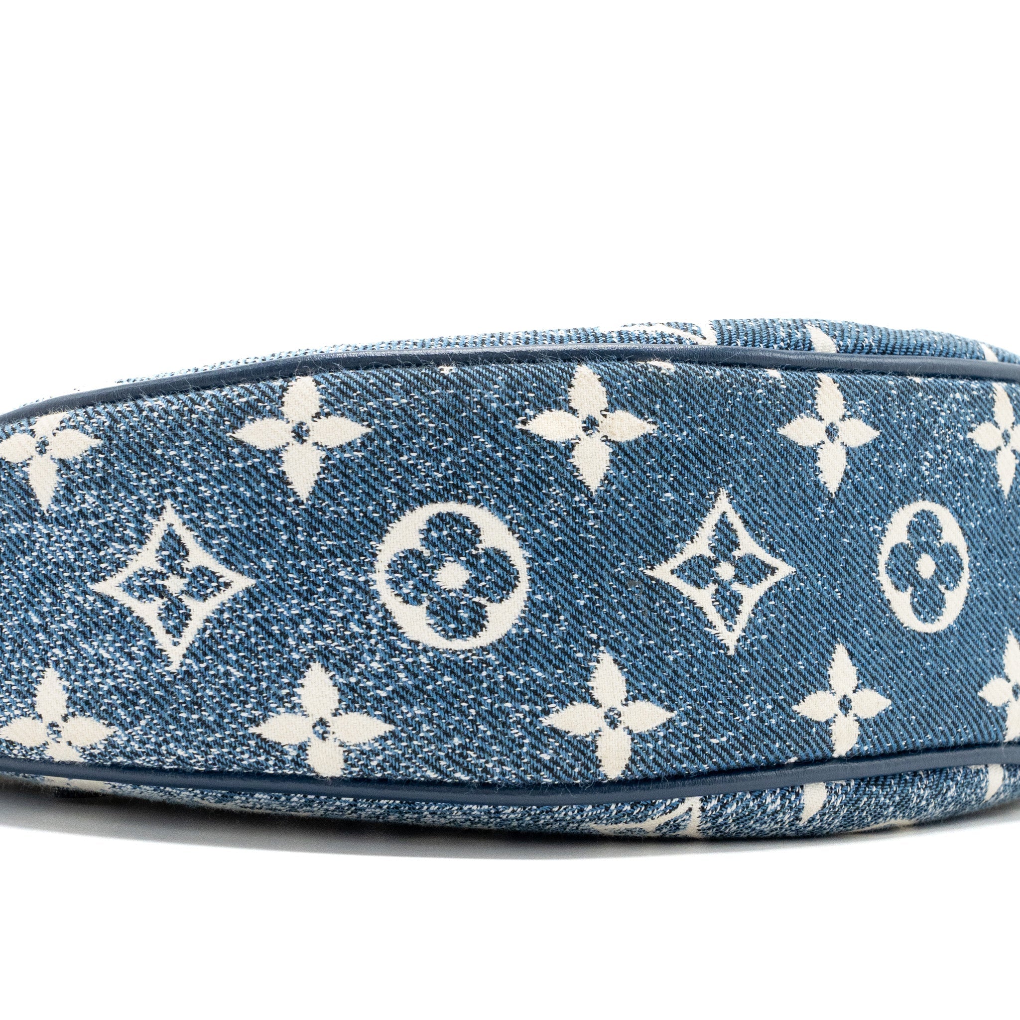 LOUIS VUITTON HALF-MOON LOOP BAGUETTE BAG DENIM BLUE GHW (NEW VERSION)