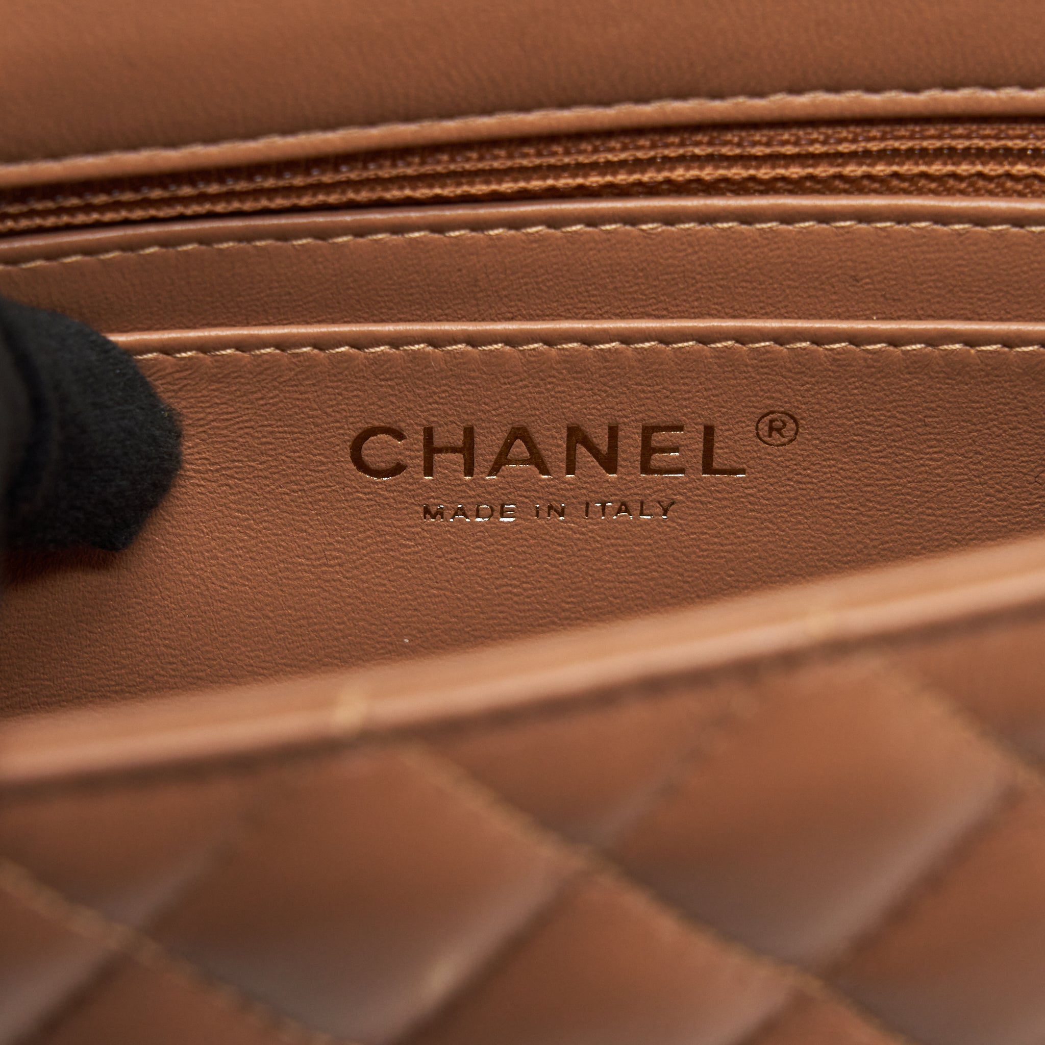 CHANEL 22S MINI RECTANGULAR FLAP BAG CARAMEL LGHW (MICROCHIP)